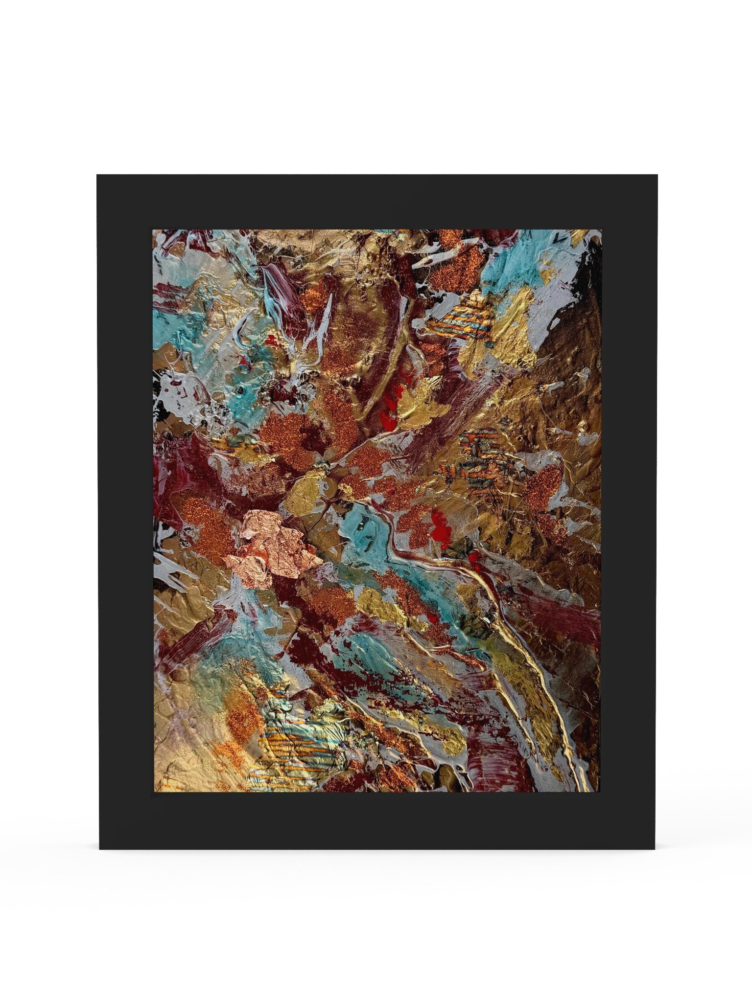 Abstract Metallic Swirl Framed Matte Poster product image (3)