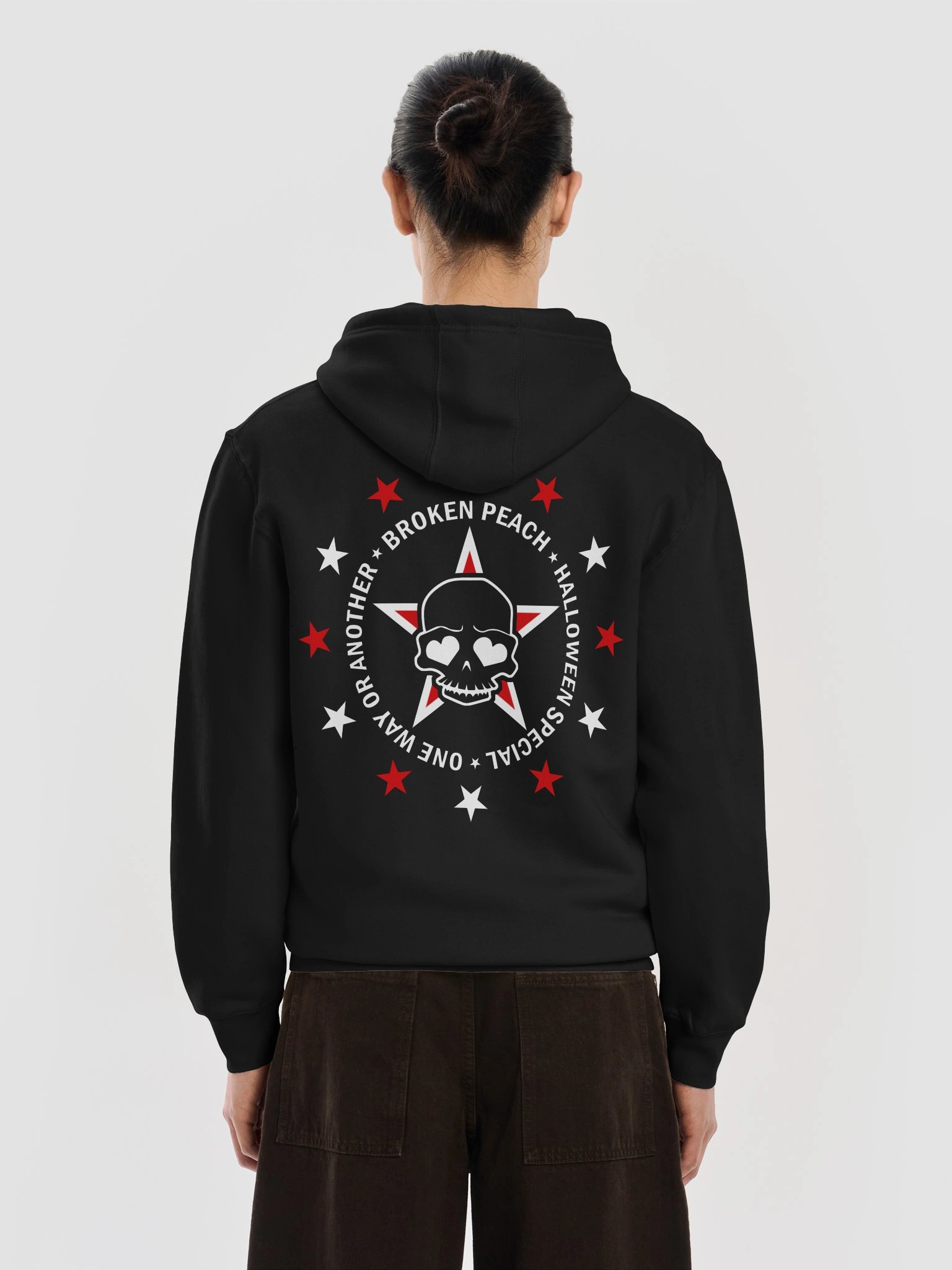 Broken Peach – Unisex One Way or Another Halloween Zip Hoodie product image (6)