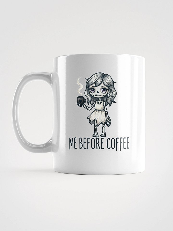 "Me Before Coffee" Skeleton Girl Mug | Me Before Coffee Collection product image (2)
