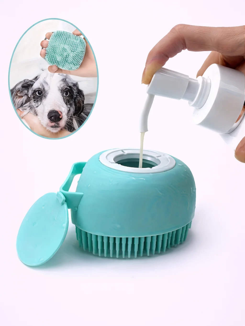 2-in-1 Shampoo Dispenser Grooming Brush product image (3)