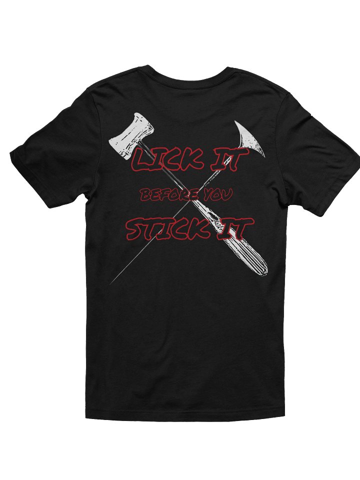 LICK IT N STICK IT Black Unisex Tee product image (2)