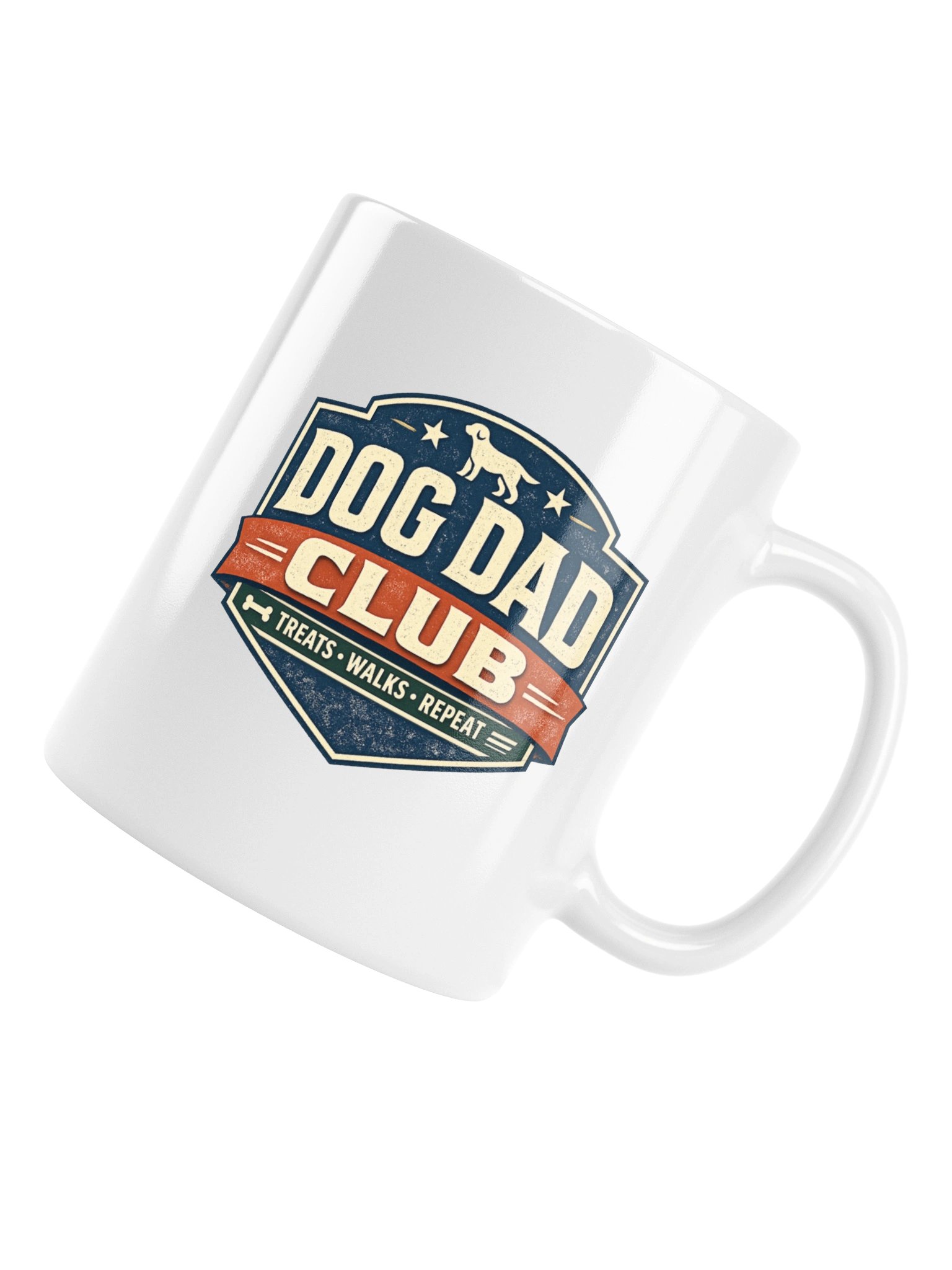 Dog Dad Club Mug – Vintage Dog Dad Coffee Mug | Treats Walks Repeat product image (7)