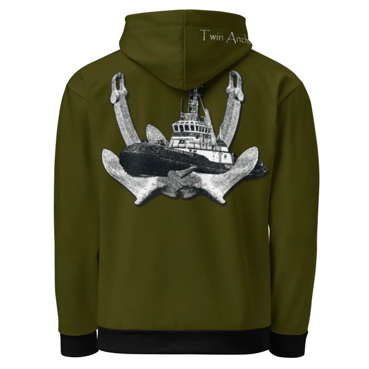 2 Anchor & Marco Tug (Green) – Performance Marine Wear | Twin Anchor Apparel North Current Line product image (1)
