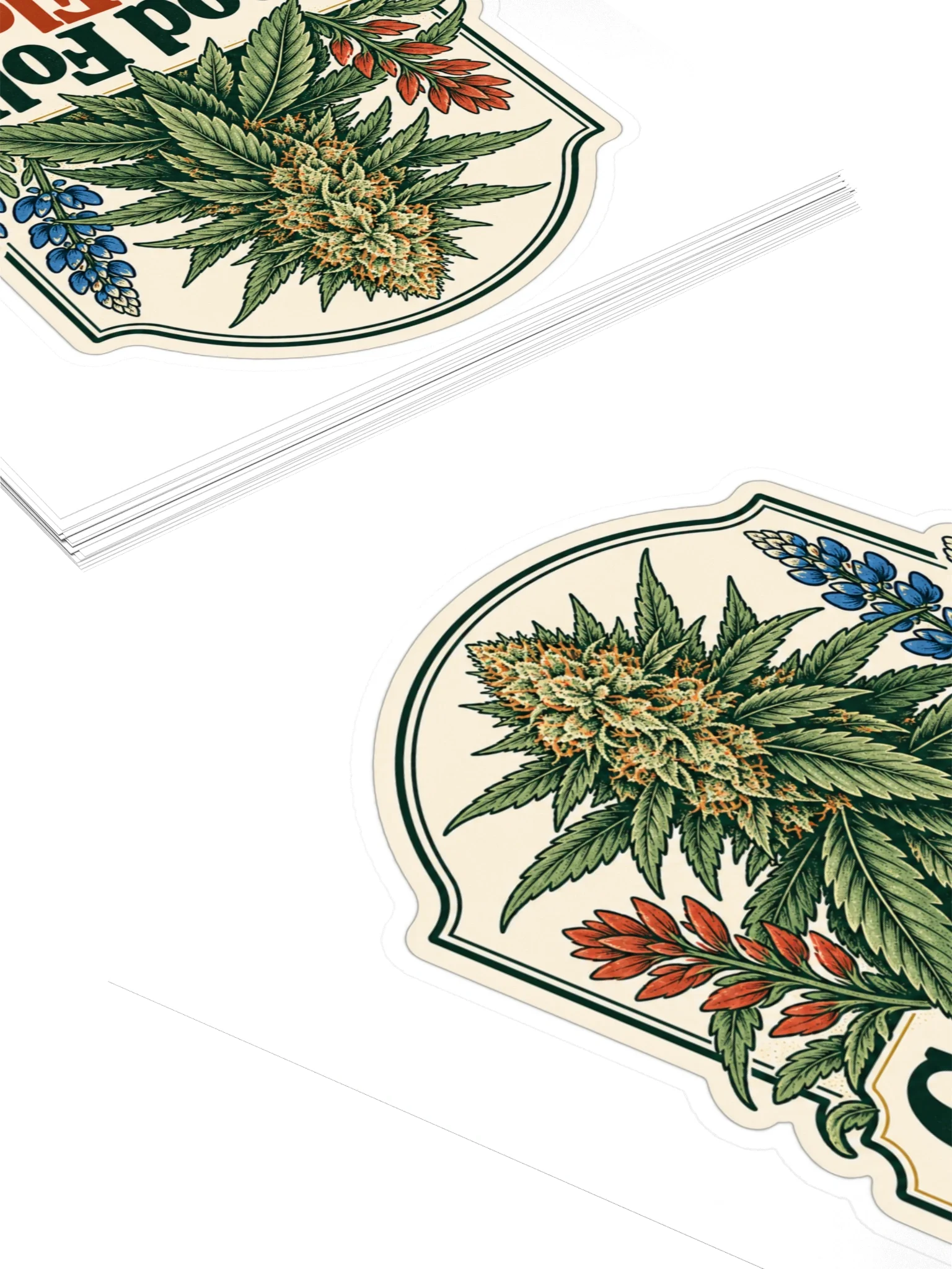Good Folks. Good Flower. Sticker, view 4