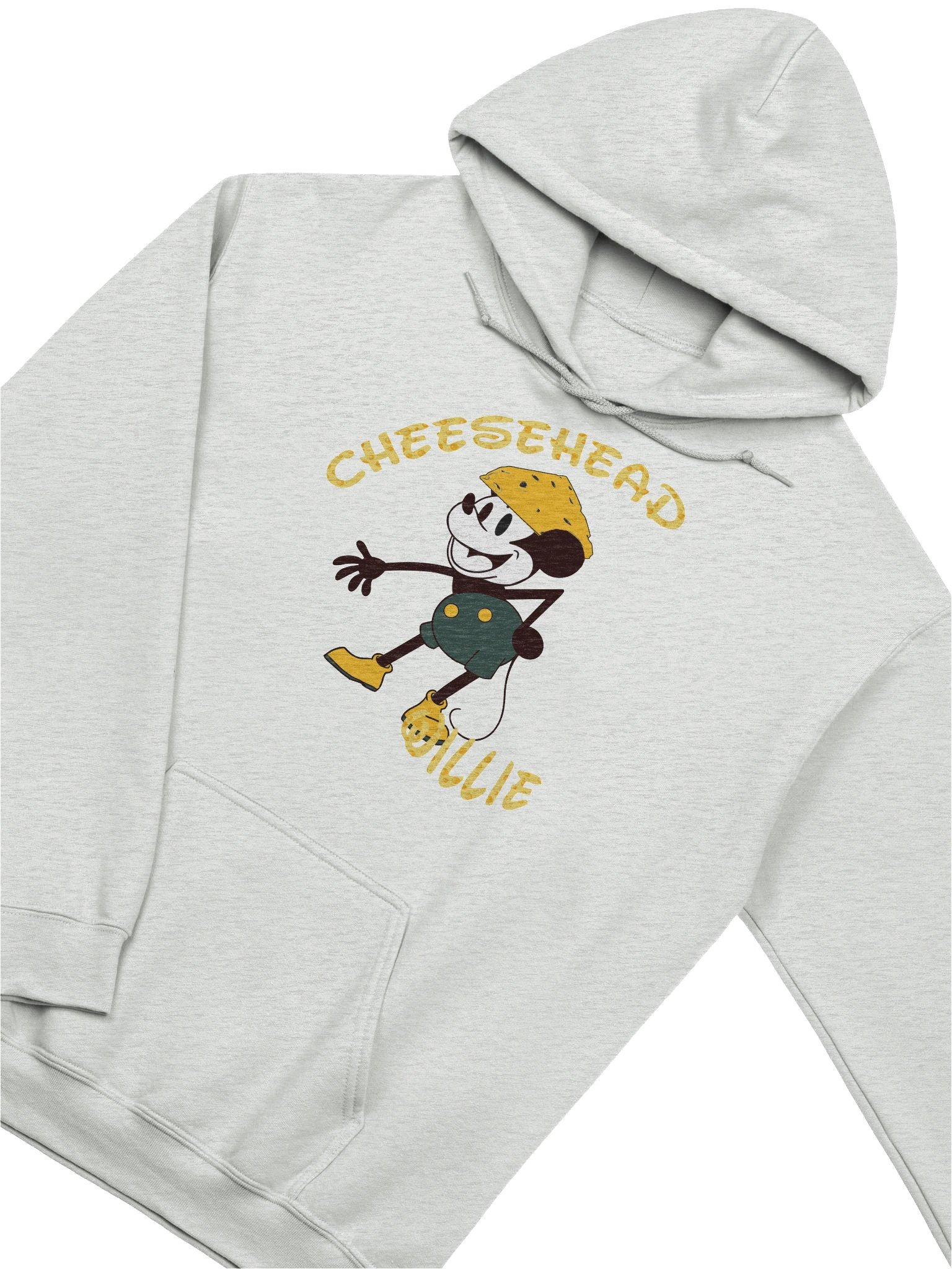 Cheesehead Willie Cartoon Hoodie Light Color product image (15)