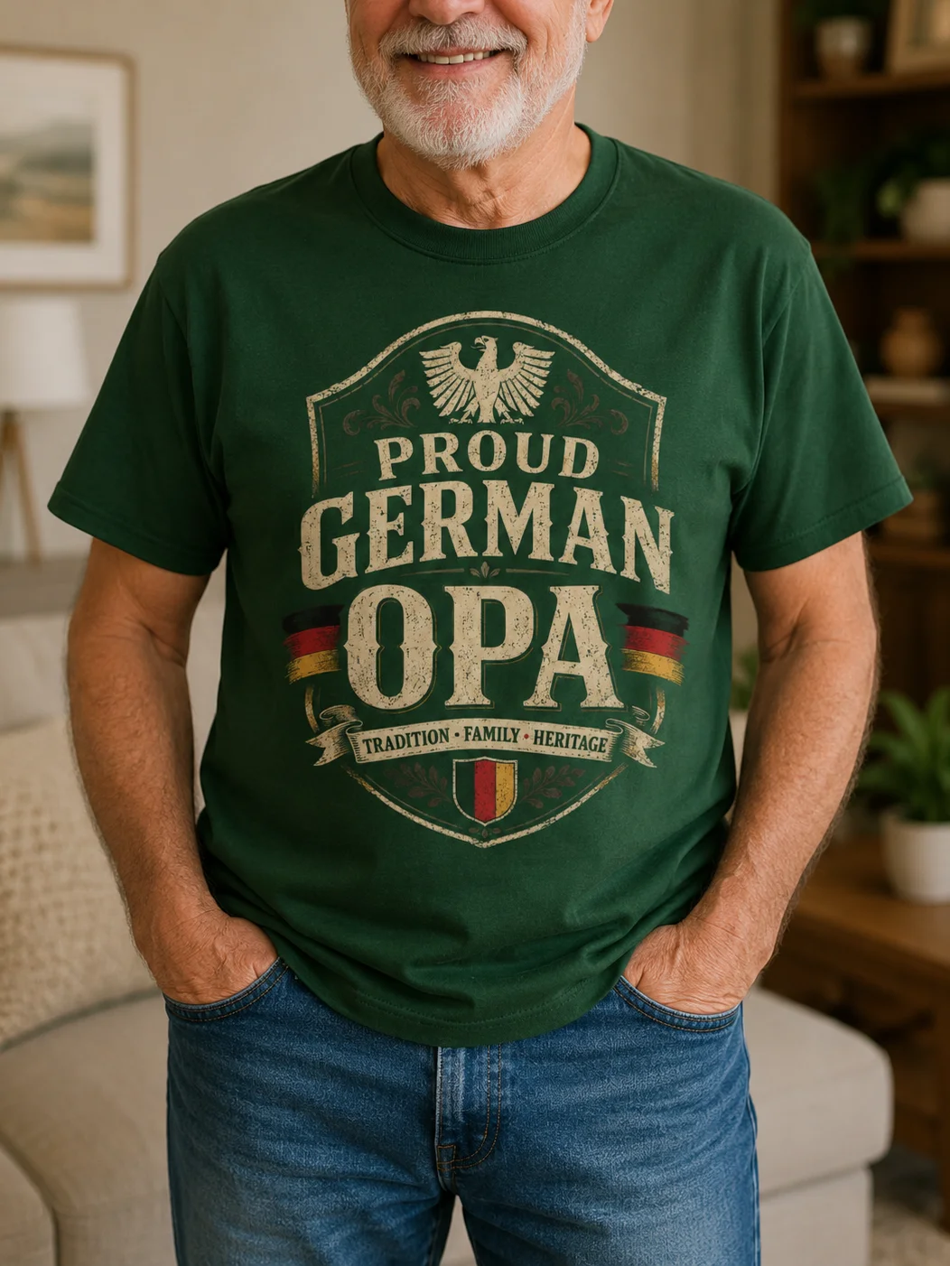 Proud German Opa Vintage Eagle Tee product image (1)
