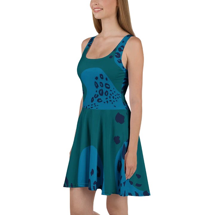 Flowing Blue Blobs Skater Dress product image (1)