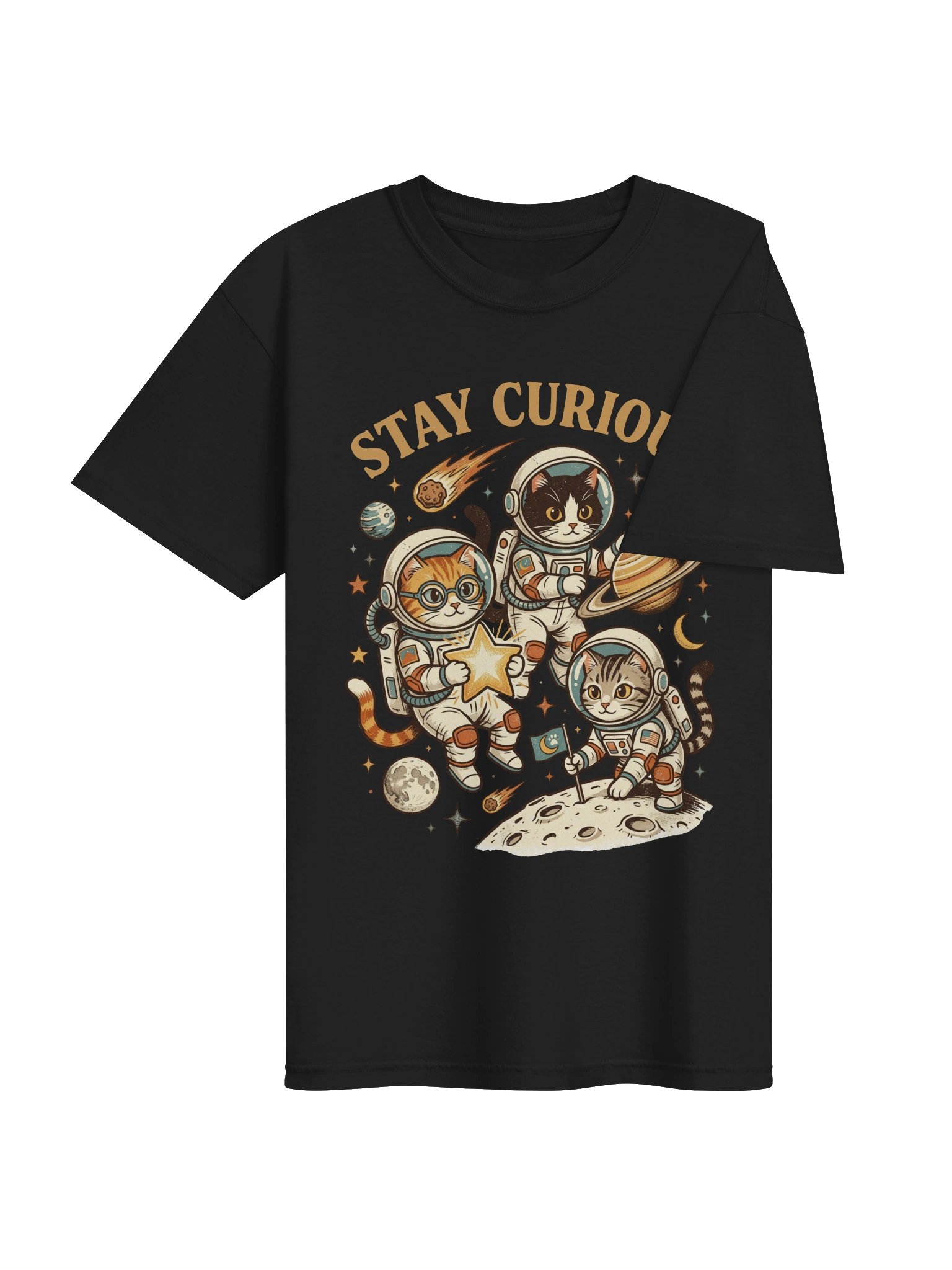 Cosmic Explorer Cats T-Shirt product image (4)