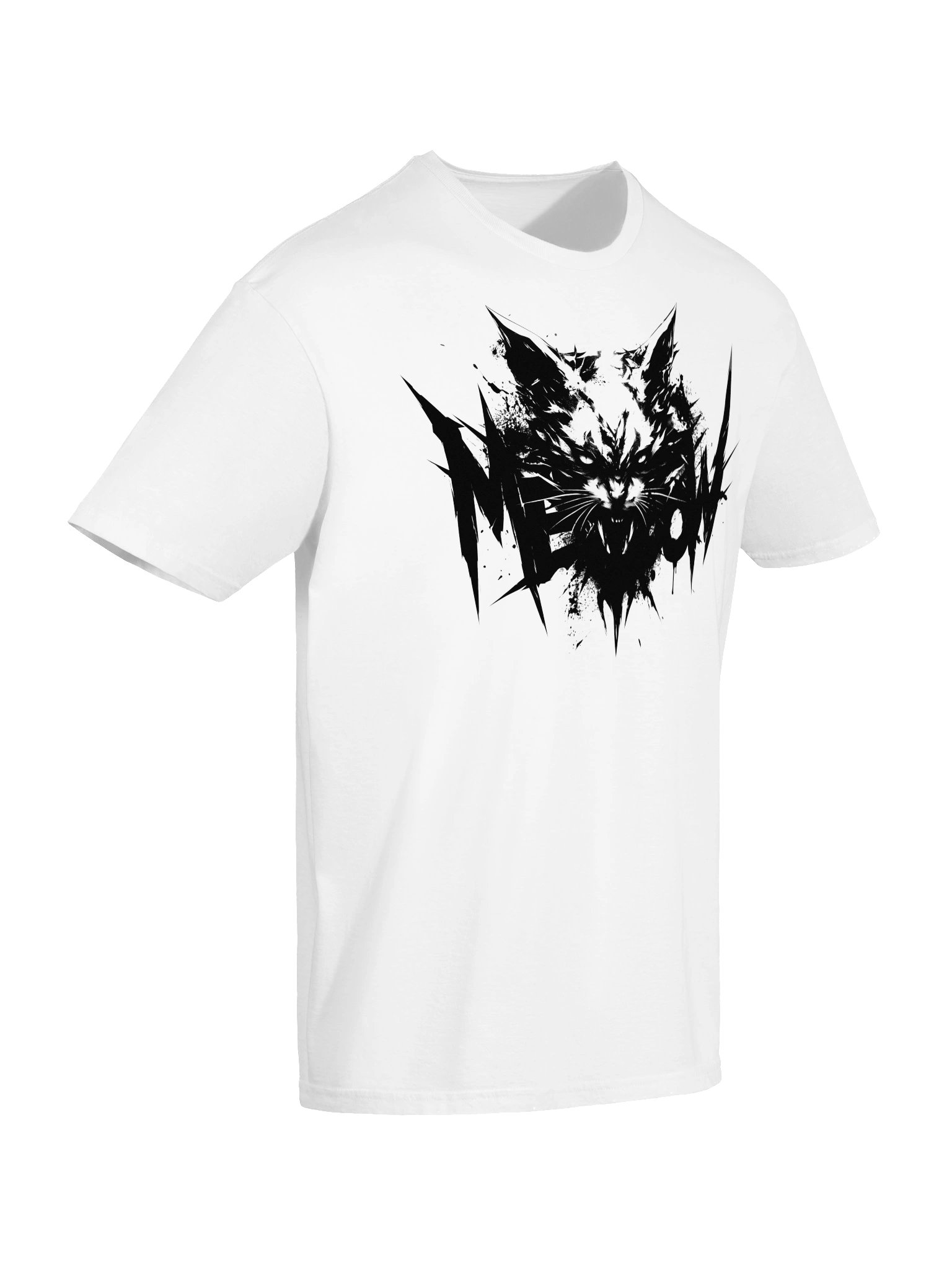 Meow Cat Graphic Tee, Alternative Punk Streetwear T-Shirt product image (4)