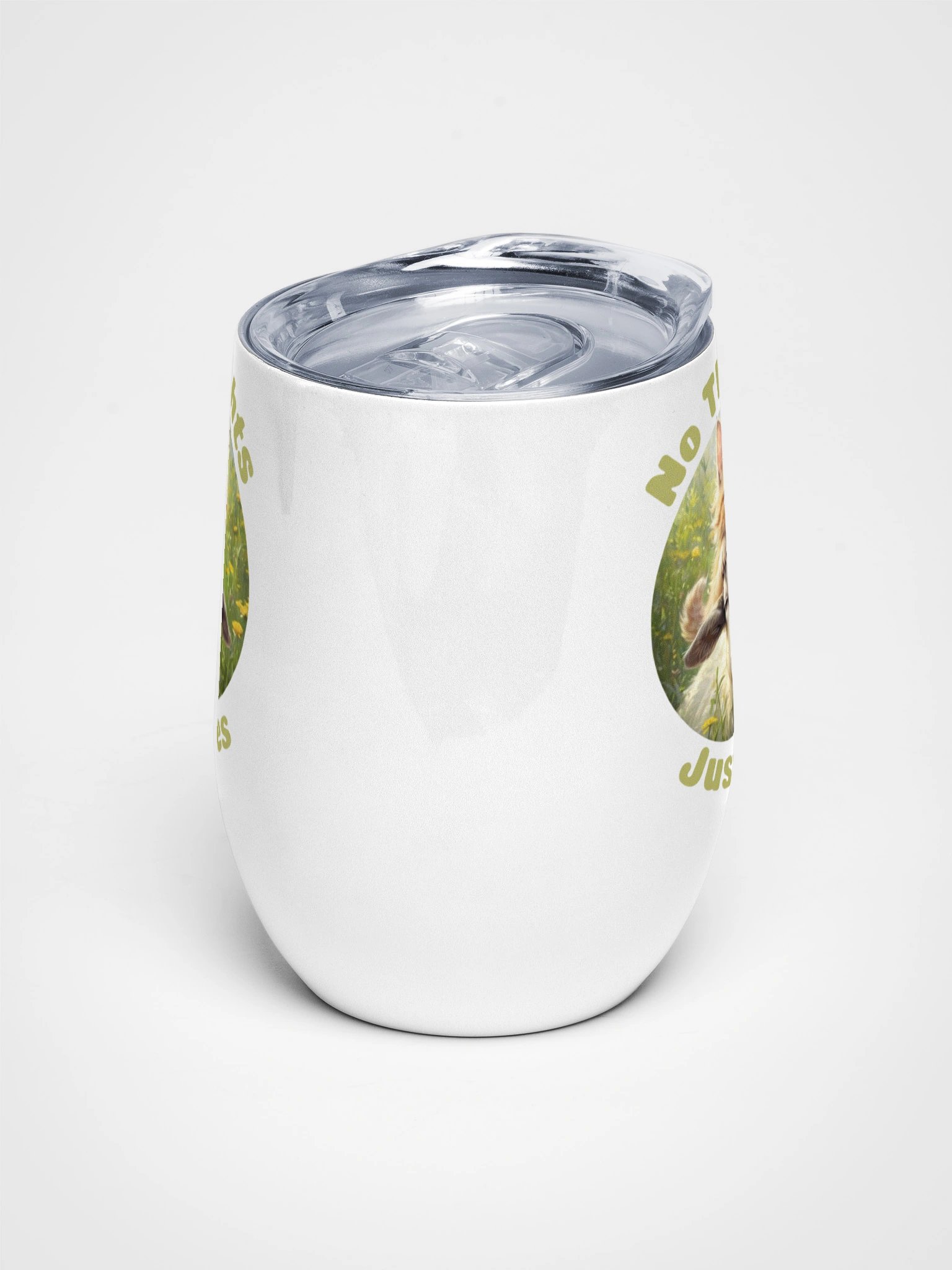 No Thoughts Just Vibes Goat Wine Tumbler product image (2)