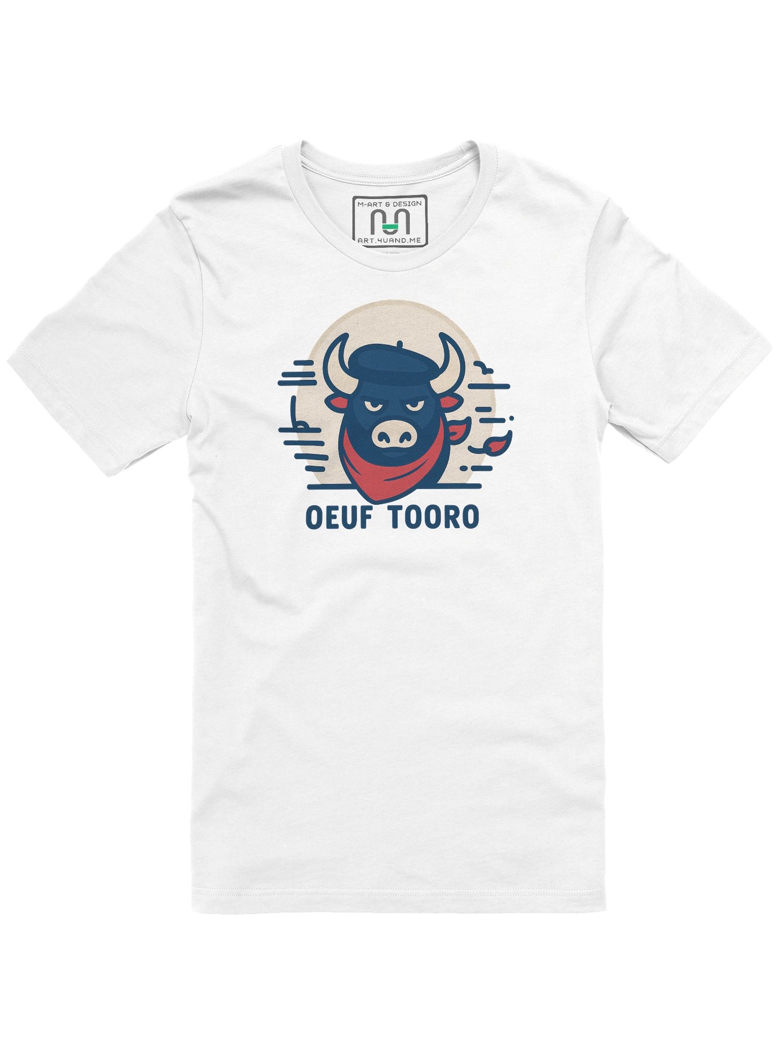French Bull Graphic T-Shirt – OEUF TOORO by M-Art & Design product image (1)