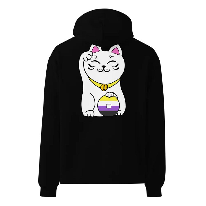 Maneki neko nonbinary pride hoodie product image (6)