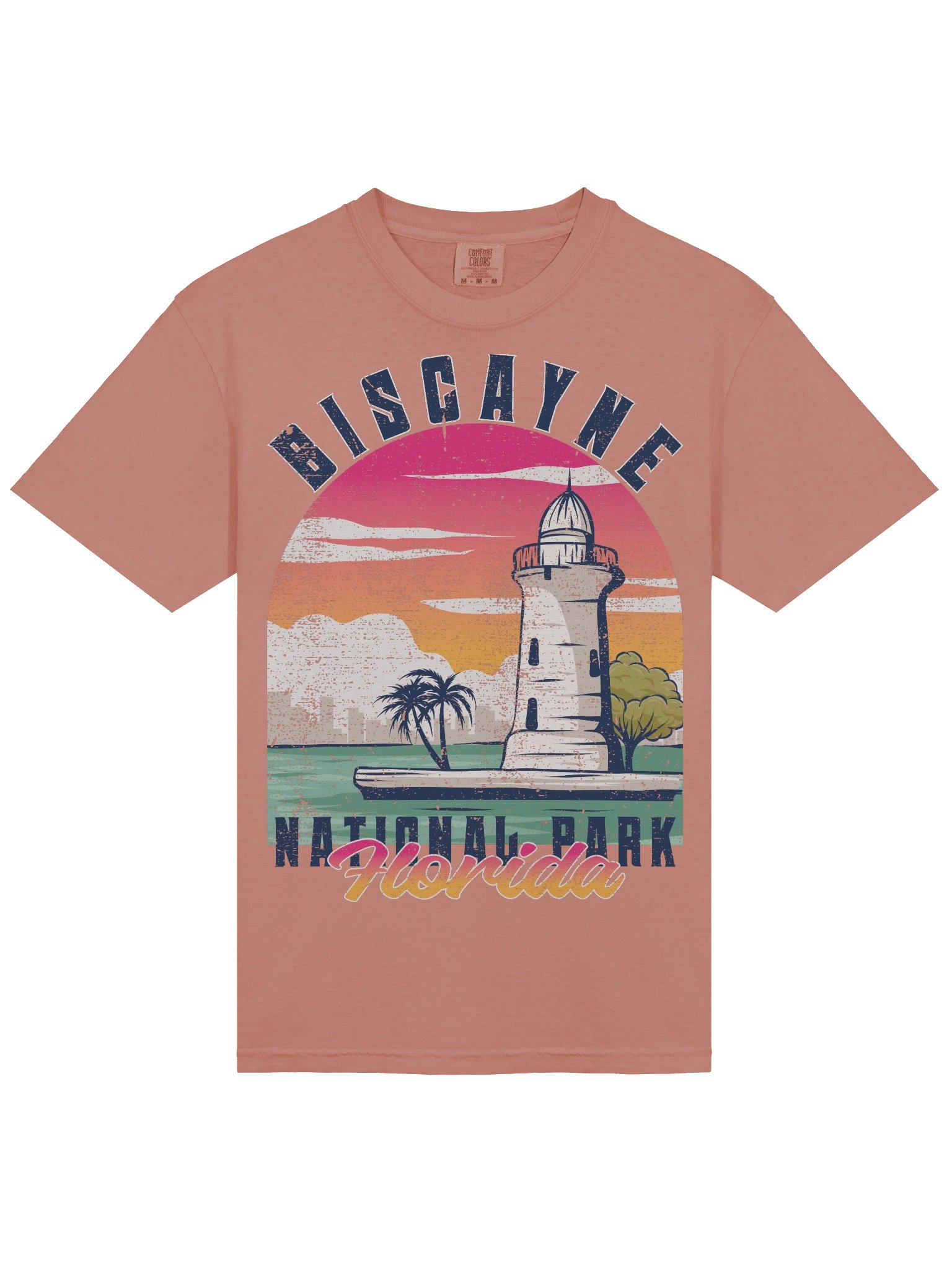Biscayne National Park Florida Shirt – Vintage Lighthouse Sunset Coastal Retro Travel Tee product image (7)