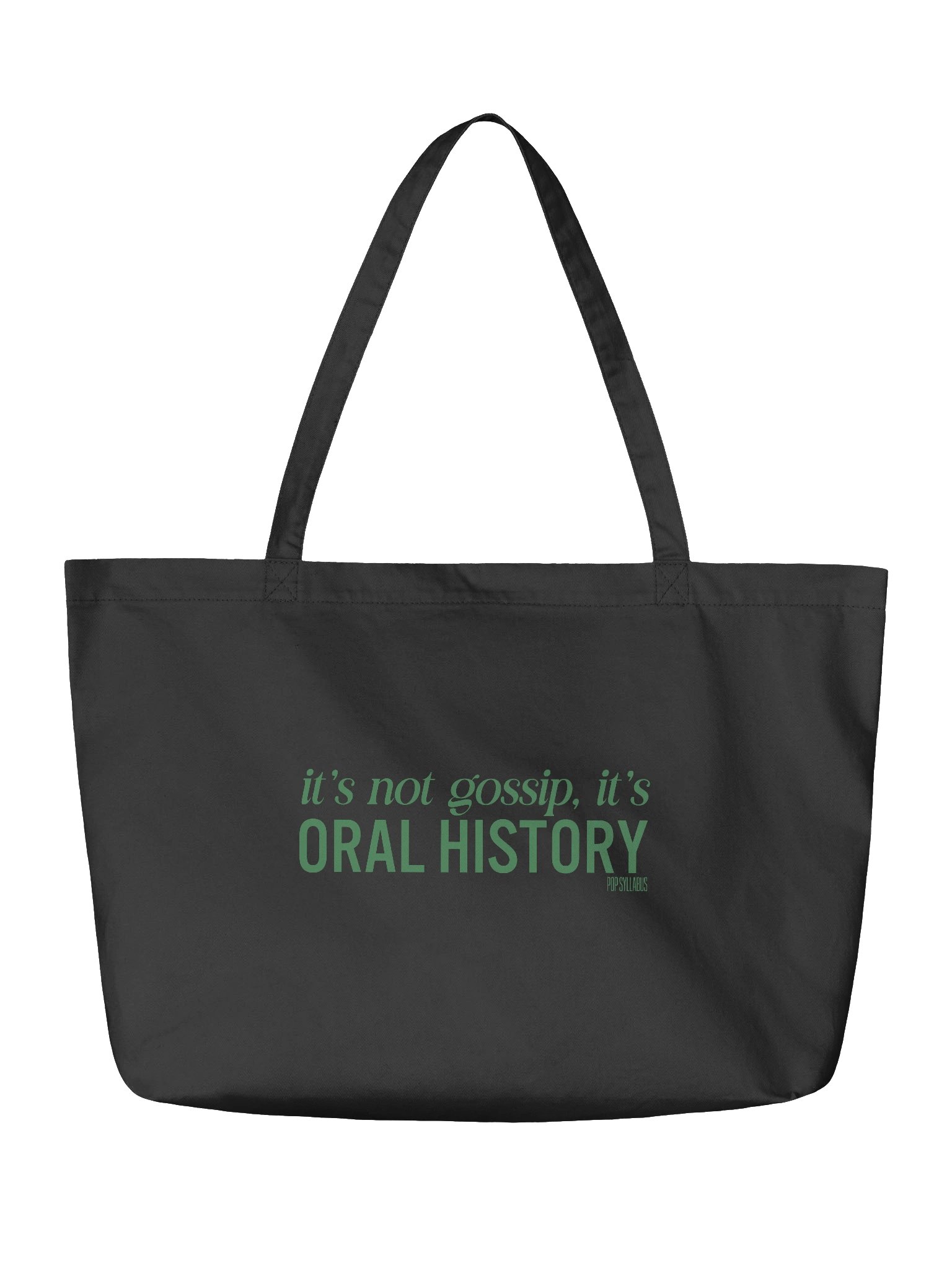 Oral History Black Tote (Green) product image (2)