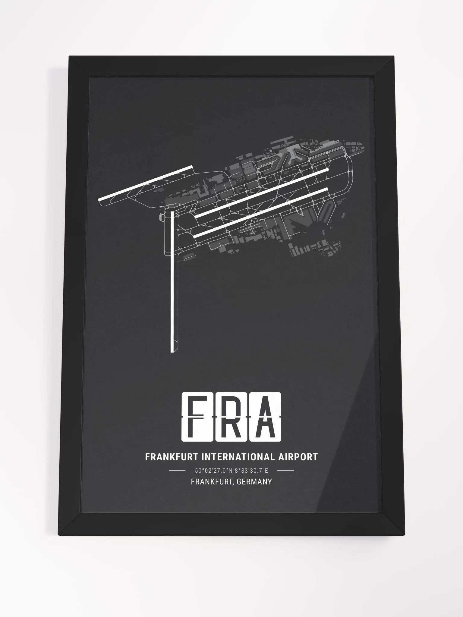 Framed Airport FRA Premium Map On Matt Paper product image (4)