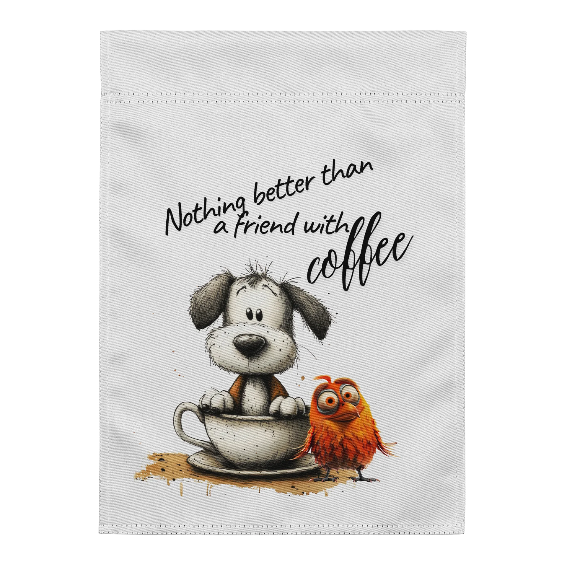 Dog Coffee Garden Flag product image (1)