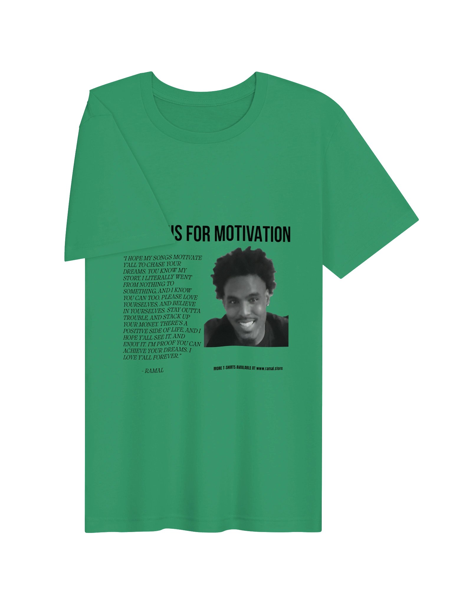 GREEN MOTIVATIONAL T-SHIRT product image (3)