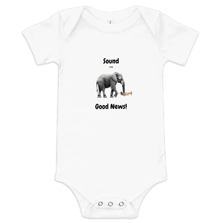 Trumpeting Elephant Baby Onesie product image (1)