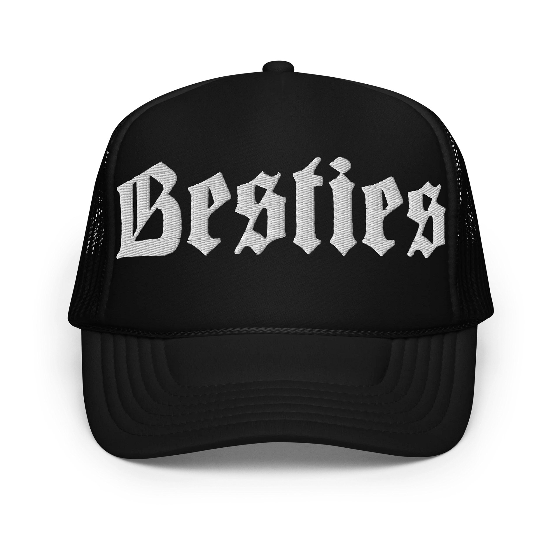 Embroidered Besties Trucker Gothic Script product image (1)