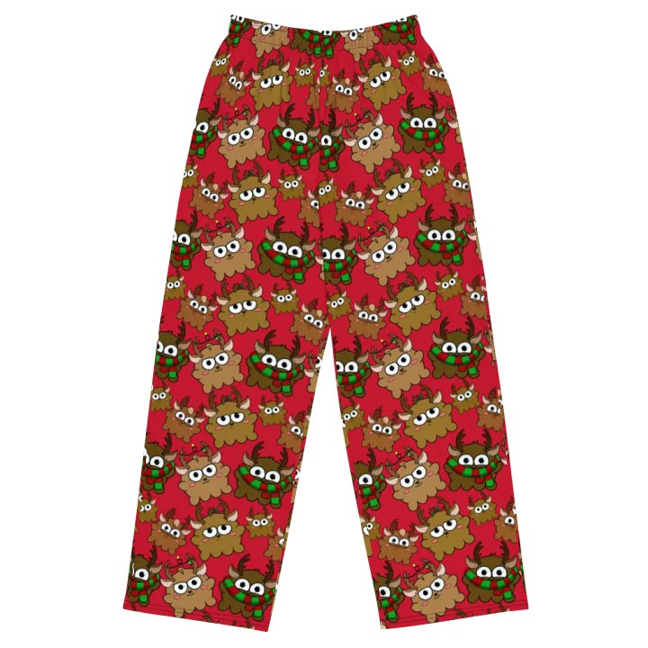 Red Globdeer Pajama Pants product image (1)