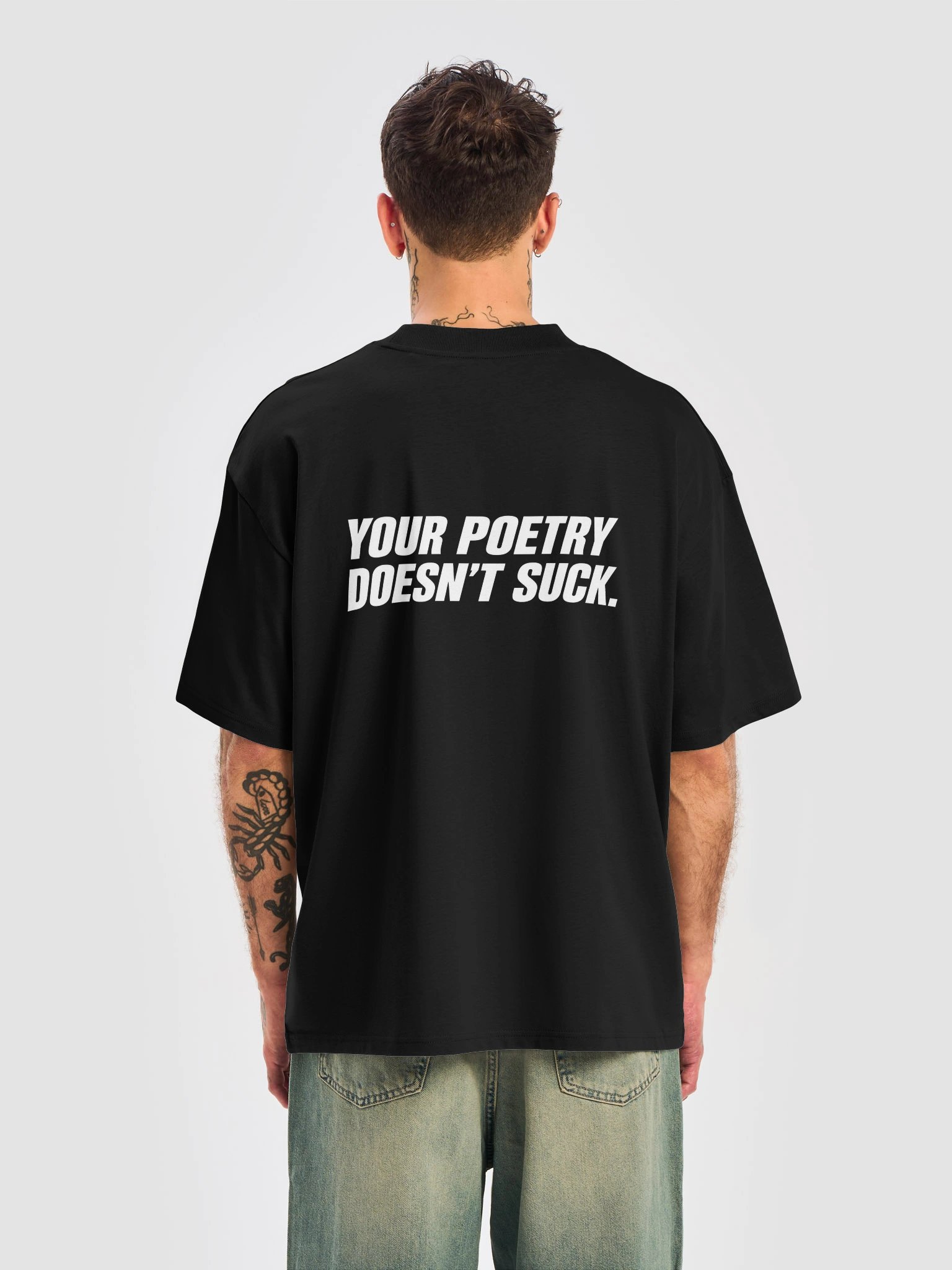 Minimal Curved Text Oversized Tee product image (6)