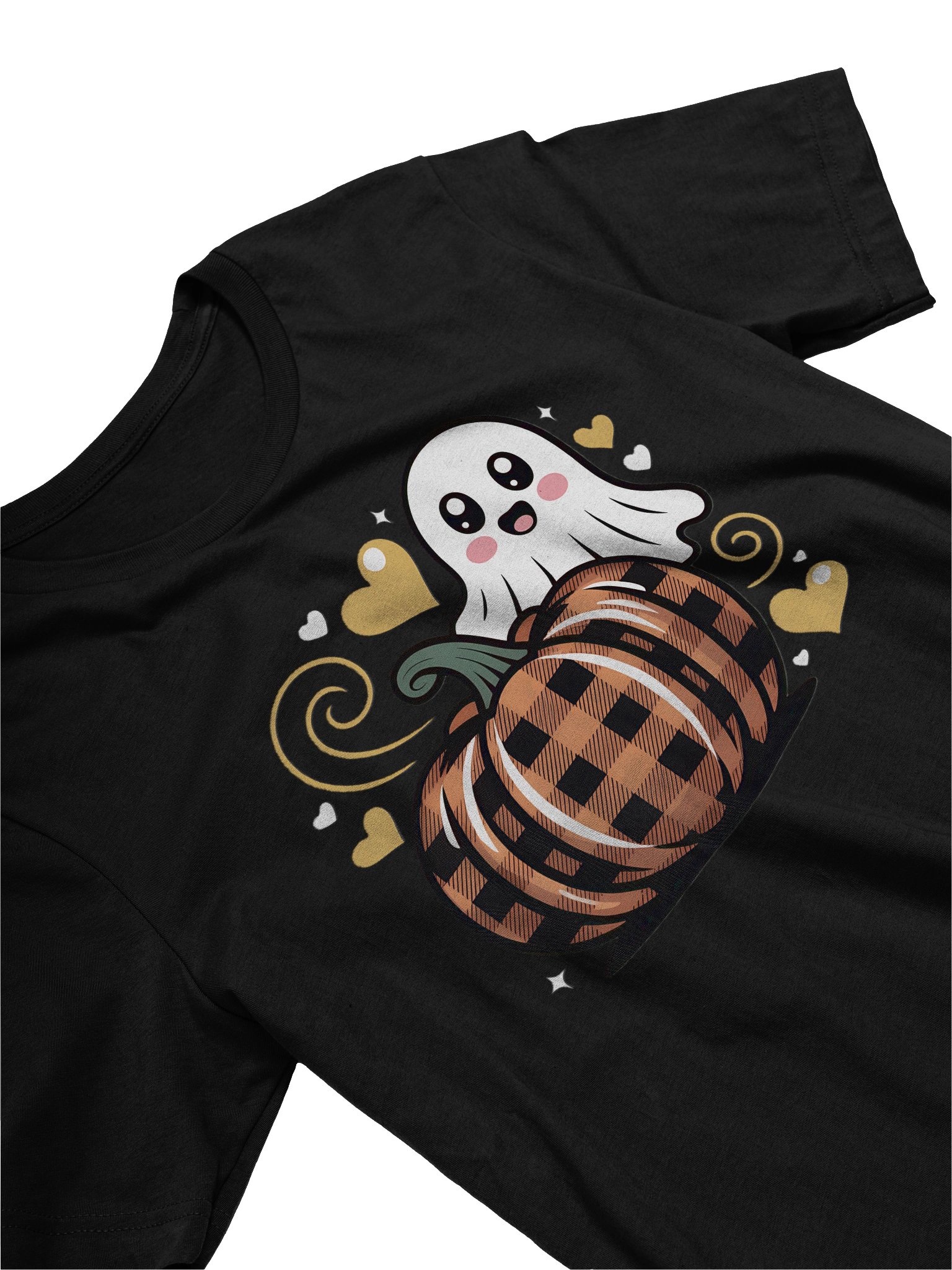 Plaid Pumpkin Ghost T-Shirt product image (4)