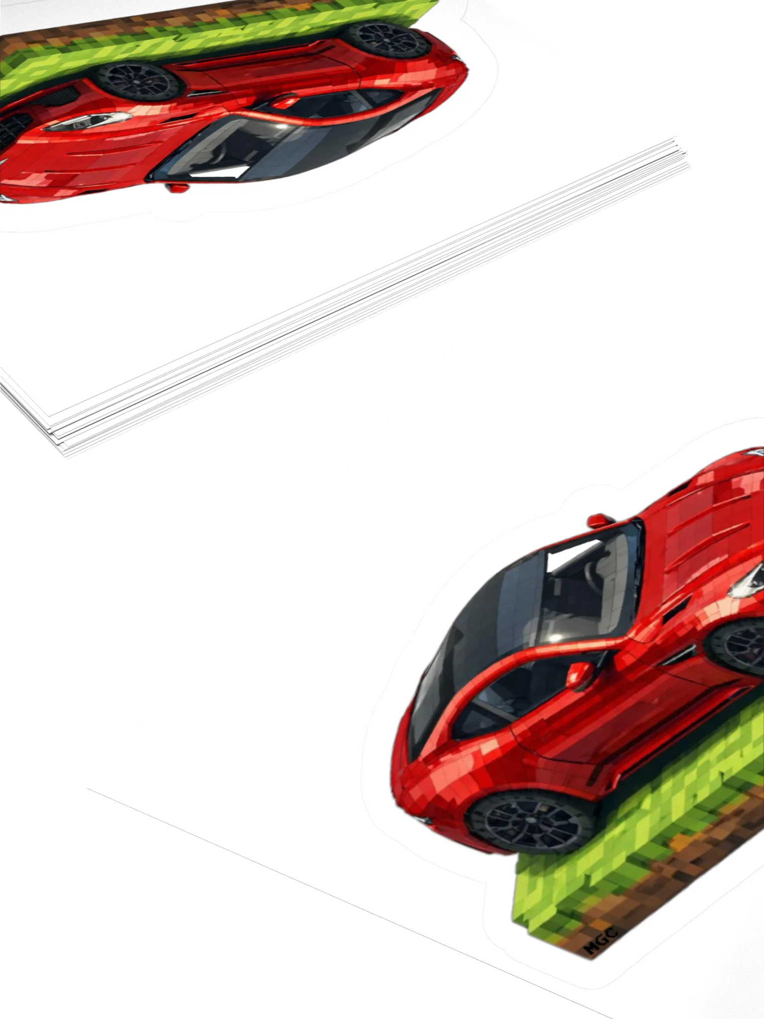 Orange Aston Martin DB12 Sticker (Pixel, Retro, Minecraft) product image (11)