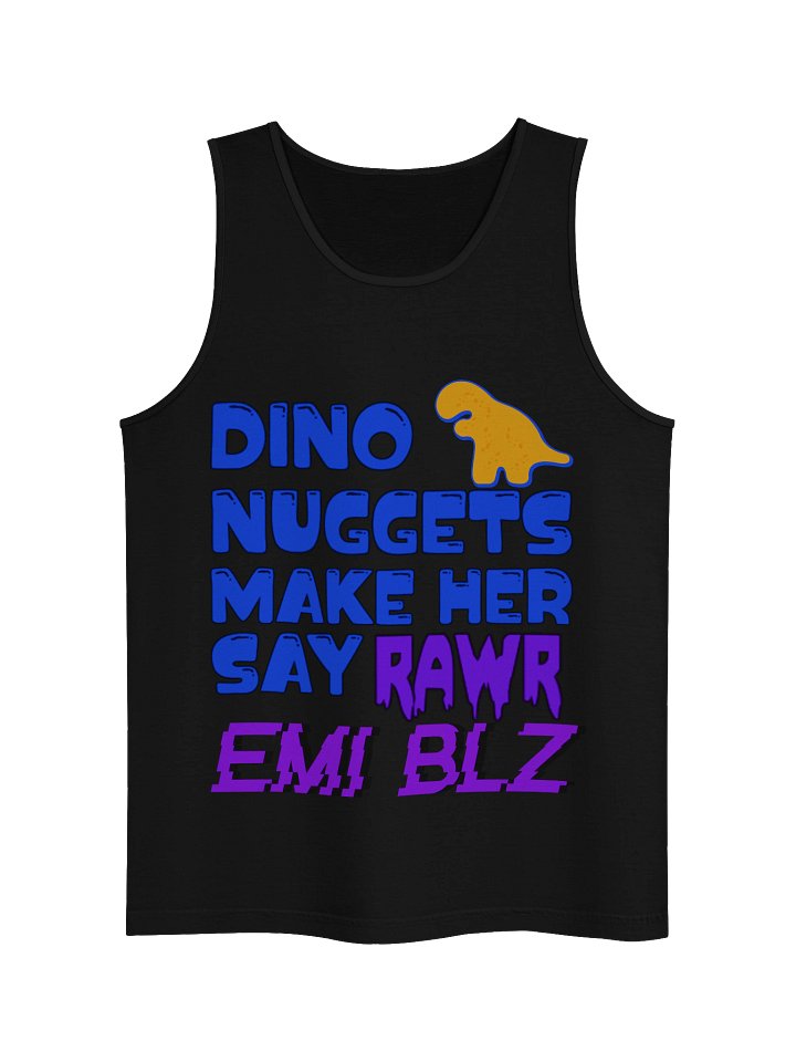 "Dino Nuggets Make Her Say Rawr" tank. product image (2)