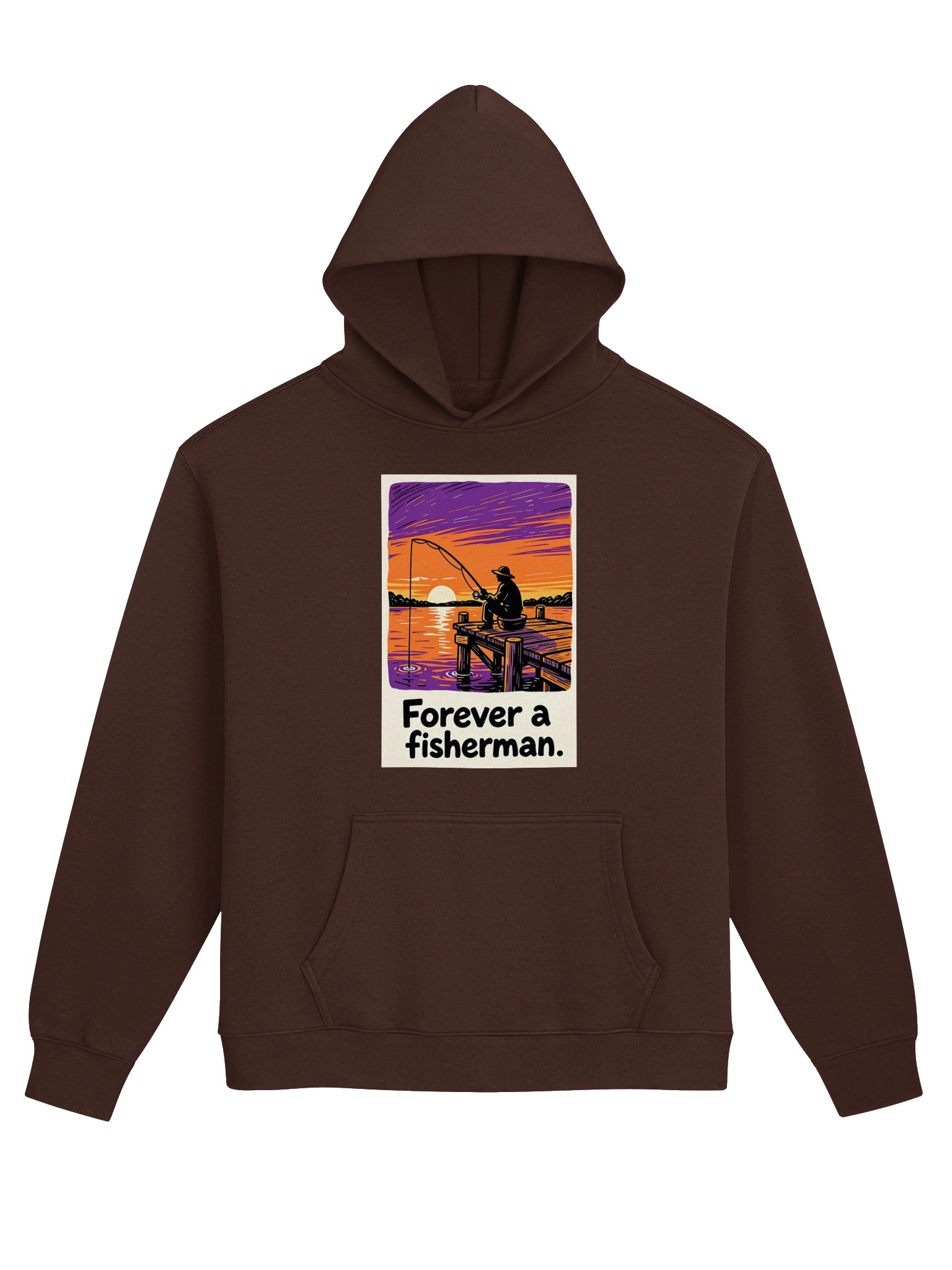 Premium Relaxed Hoodie (Unisex) - "Forever a fisherman" Design product image (1)