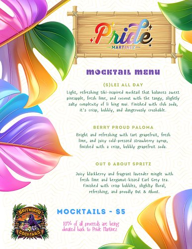We’re popping up @prideinmartinez

Come find Ravendark Cocktails on Saturday, September 19th from 11am–3pm serving three fabu...
