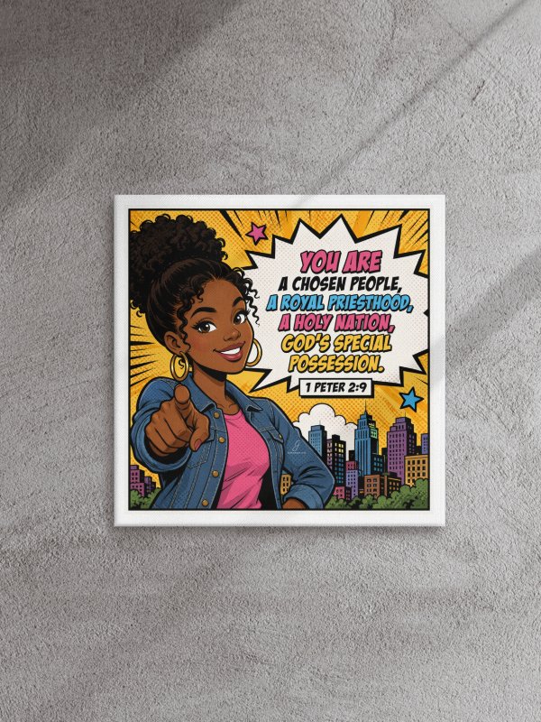 Chosen & Royalty – 1 Peter 2:9 Canvas Art (16” x 16”) product image (2)