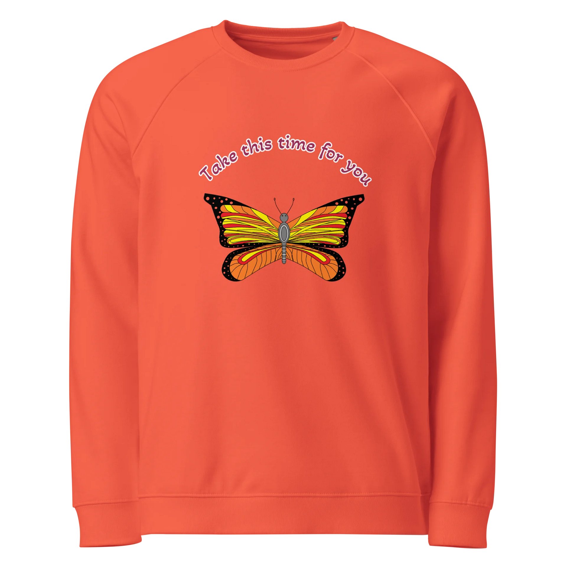 Butterfly Serenity Organic Raglan Sweatshirt product image (1)