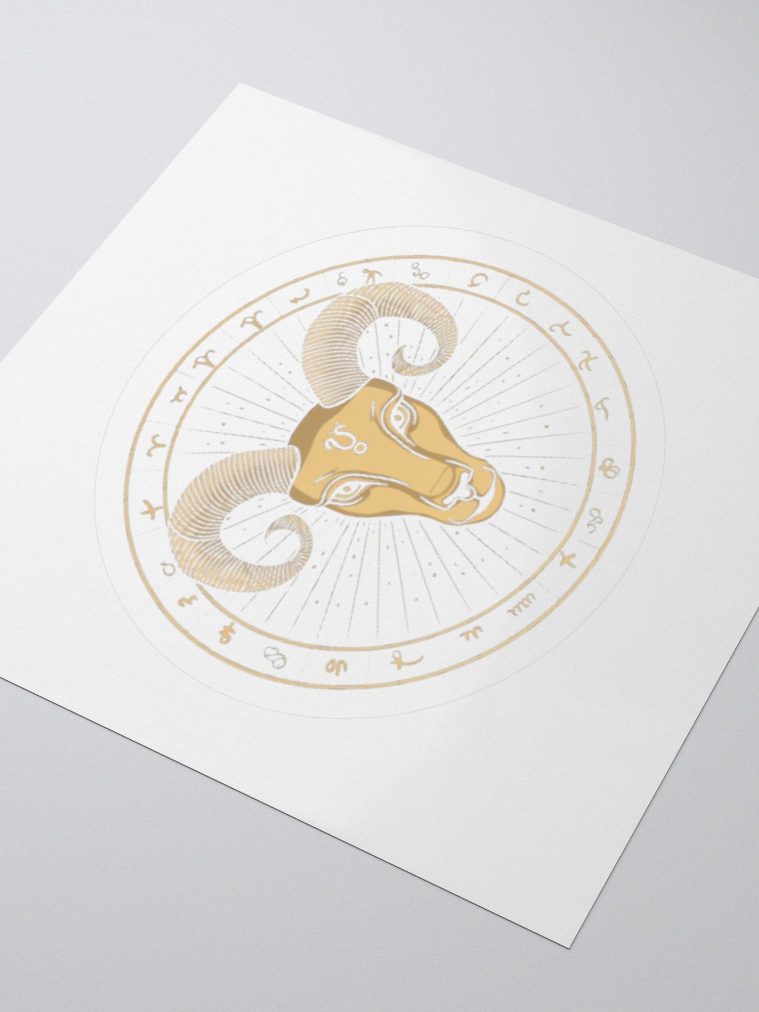 Aries Zodiac Kisscut Sticker product image (8)