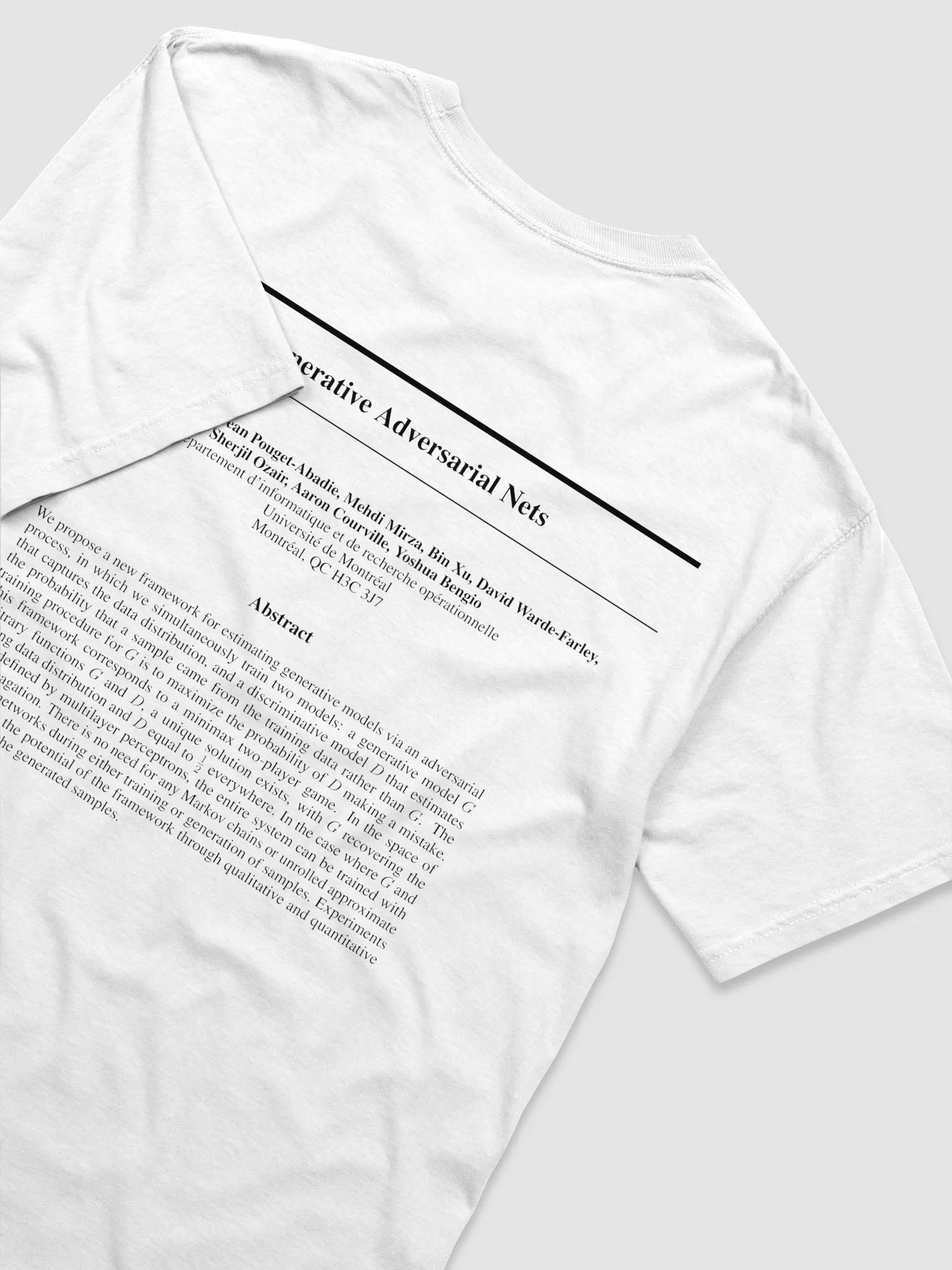 Generative Adversarial Nets T-Shirt product image (21)