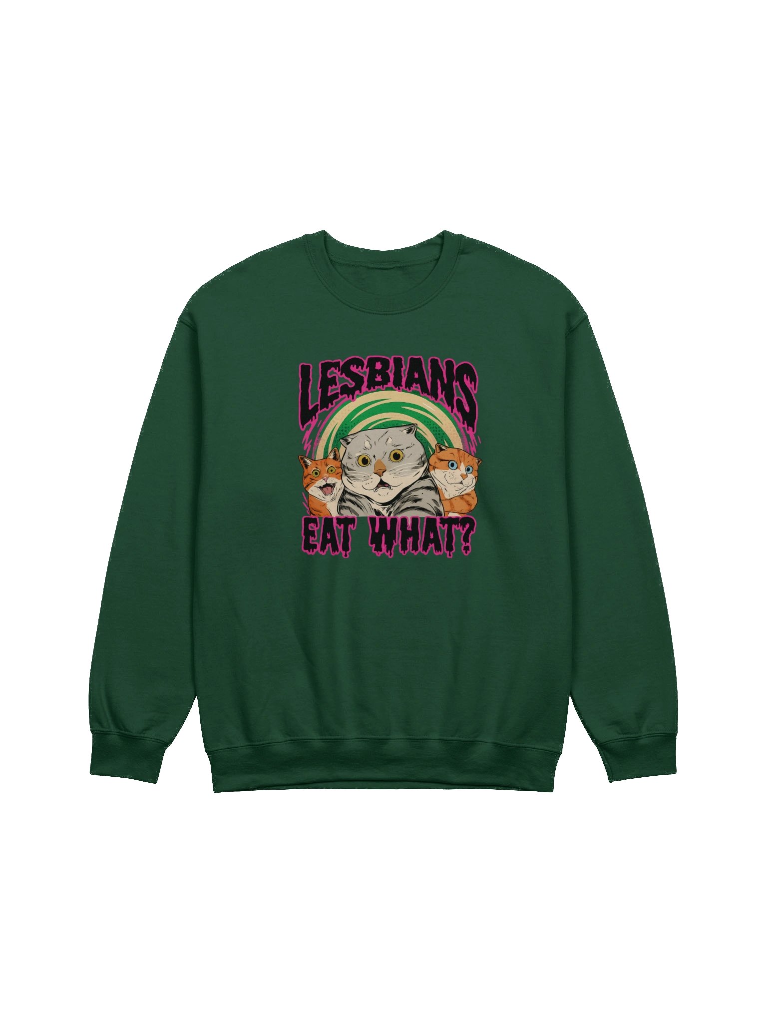 Funny "LESBIANS EAT WHAT" Crewneck Sweatshirt product image (5)