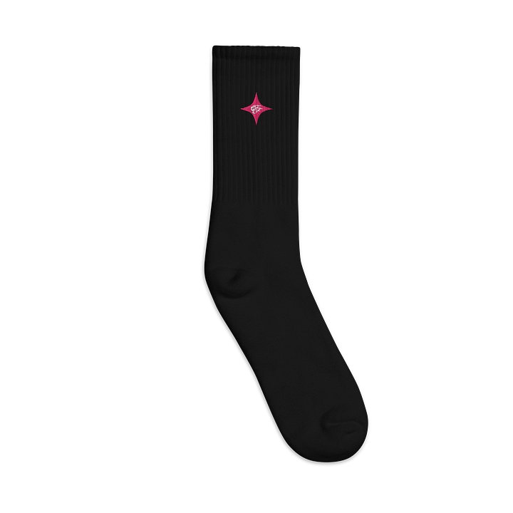 F&F Star Embroidered Crew Socks (PNK) product image (1)