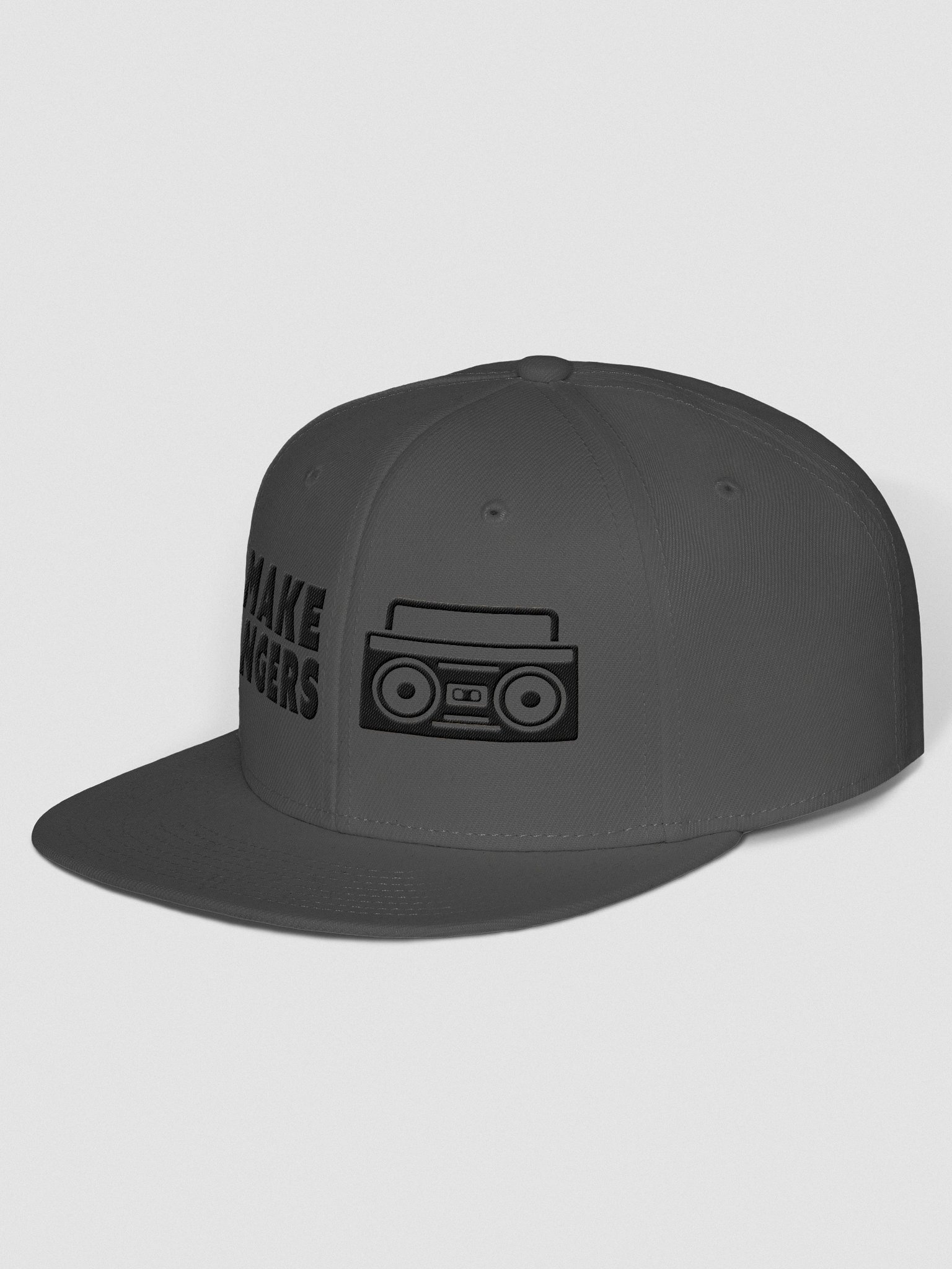 I Make Bangers - Black Text Snapback Flatbrim product image (3)