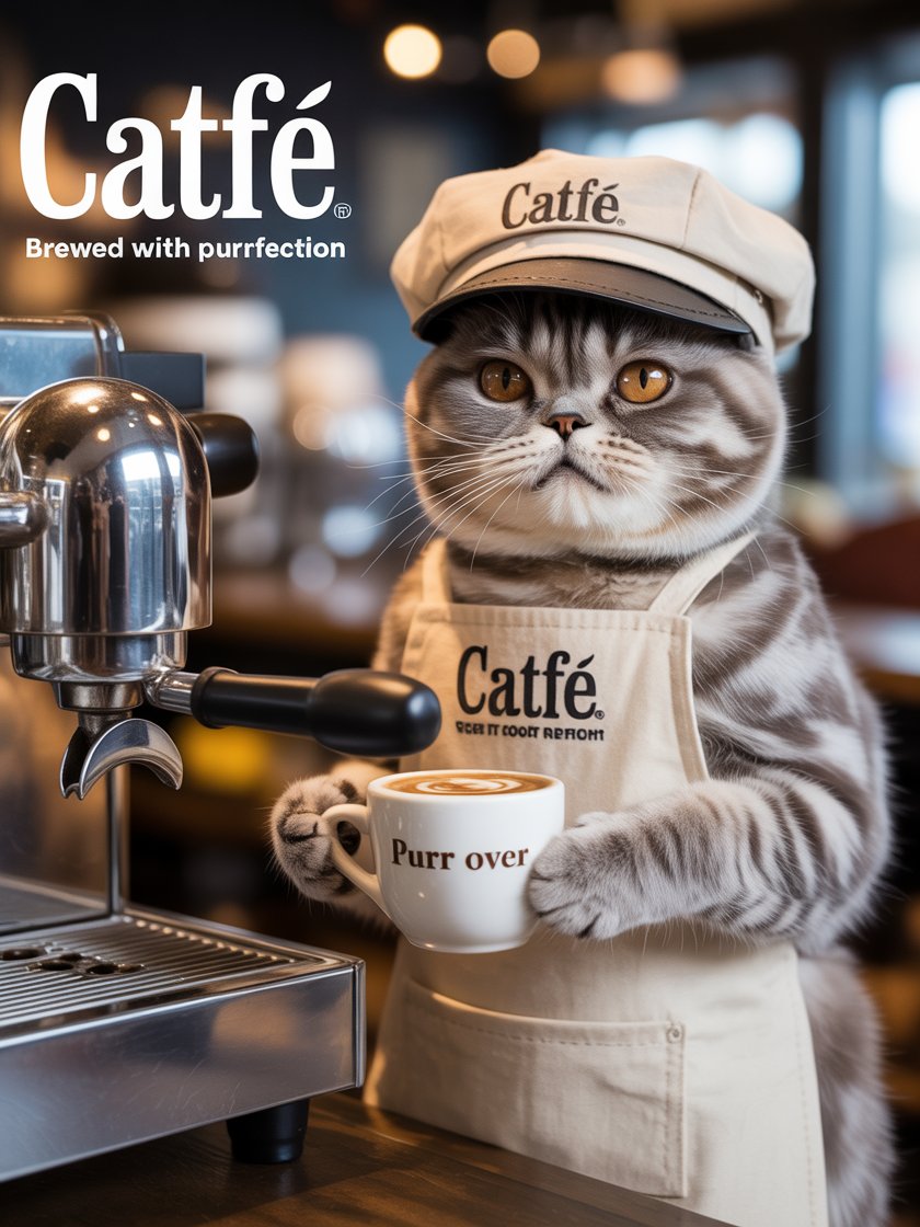 Grumpy Cat Barista Framed Poster product image (1)