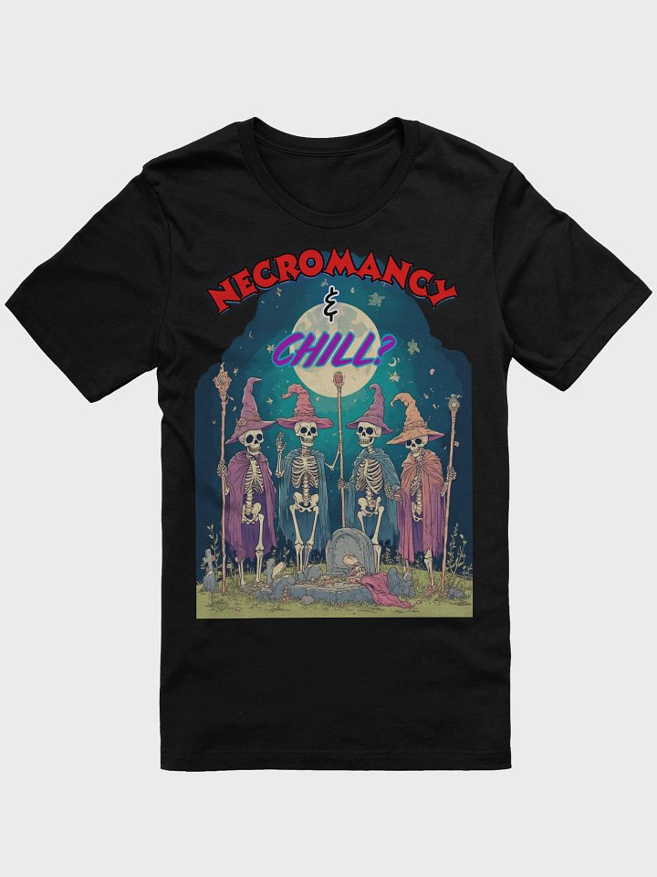 Necromancy & Chill Skeleton Wizard T-Shirt product image (7)