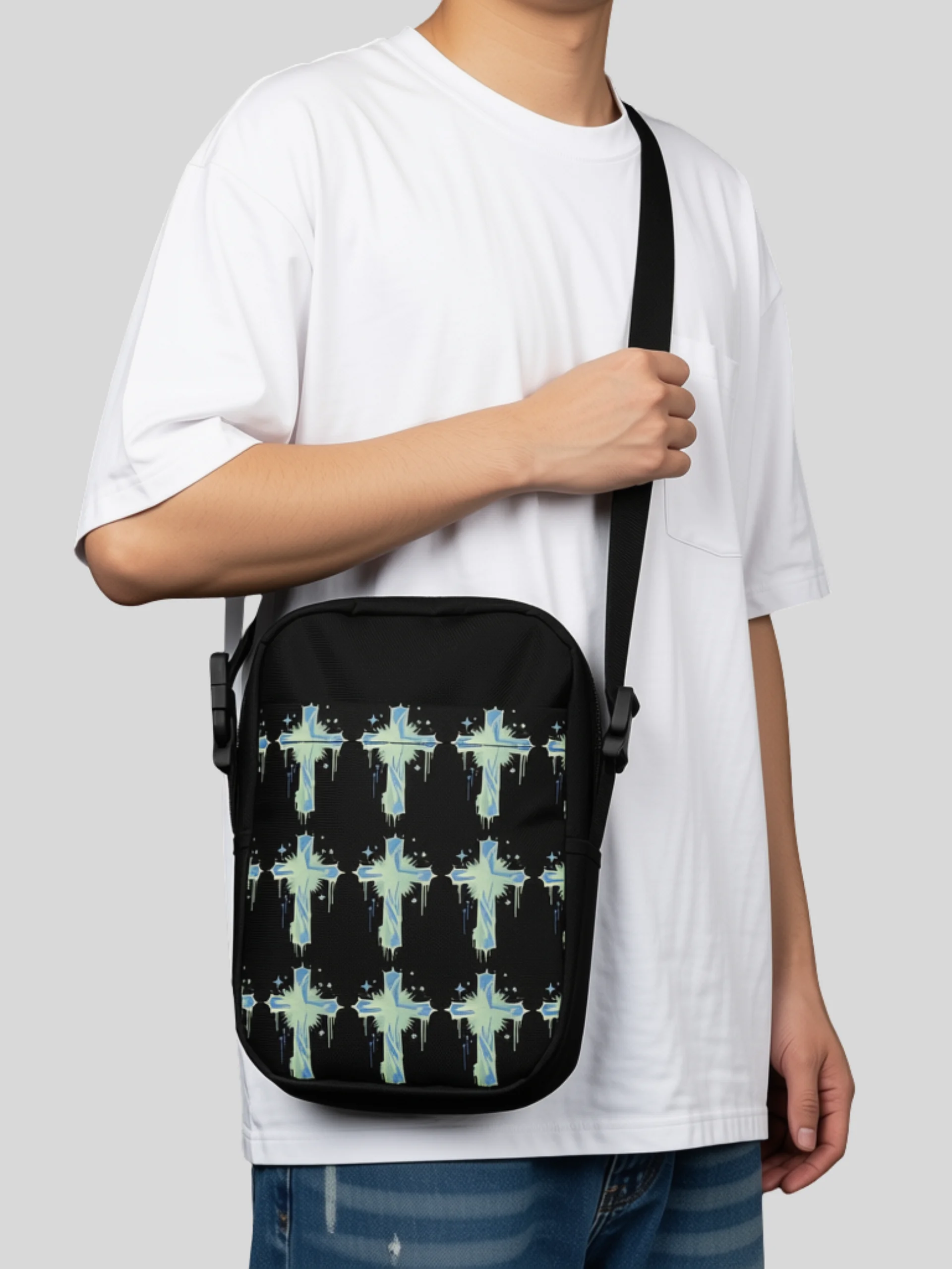 Green Cross Crossbody Utility Bag product image (1)