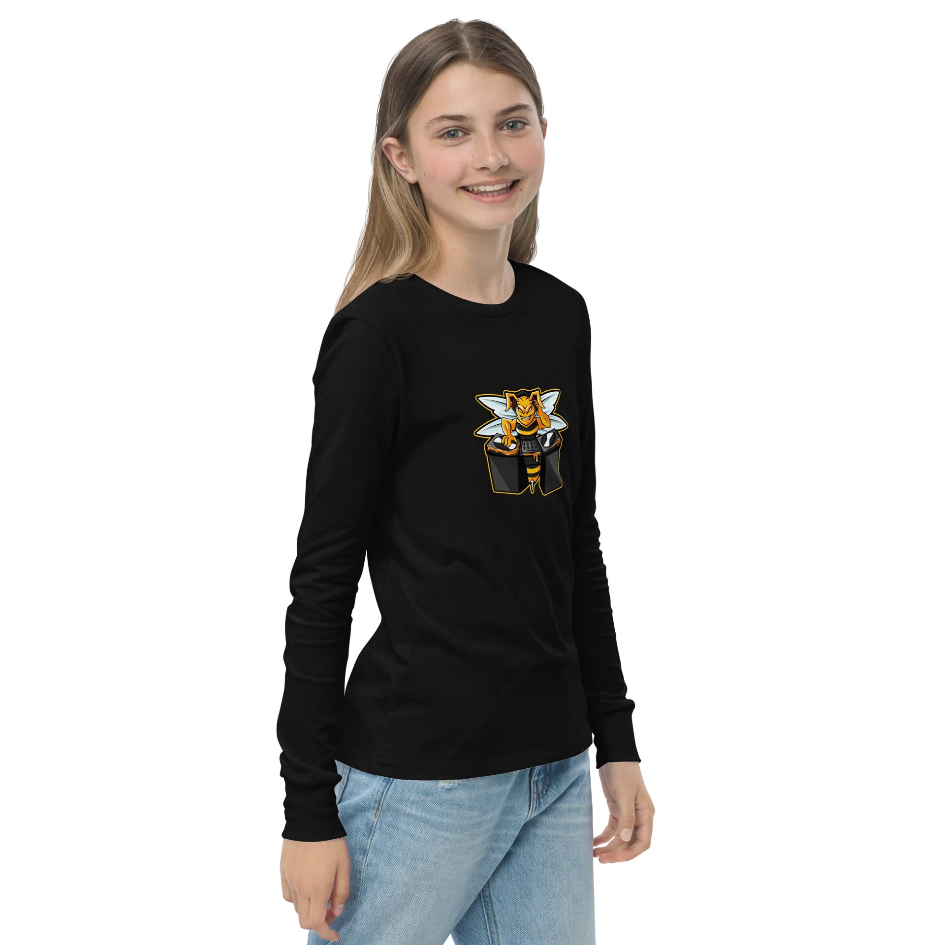 Bee Logo Youth Long Sleeve T-Shirt product image (10)