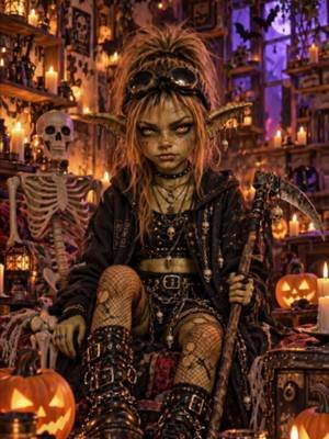 Ever get that creepy feeling something's wrong, but your stupid brain hasn't caught up yet? That's skritt. And remember: feel skritt? Better skrit. Unless you're me. Then apparently you investigate with a plastic scythe. 💀 #GoblinWordOfTheDay #GoblinNib #SpookySeason #Halloween #LearnGoblin