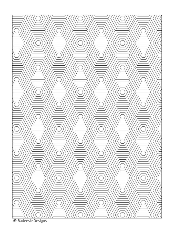 Nested Hexagons Coloring Page product image (1)