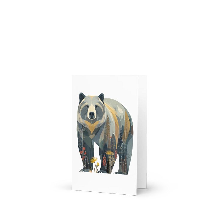 Dandie The Bear (Western Abstract) - A Honeysada Greeting Card product image (1)