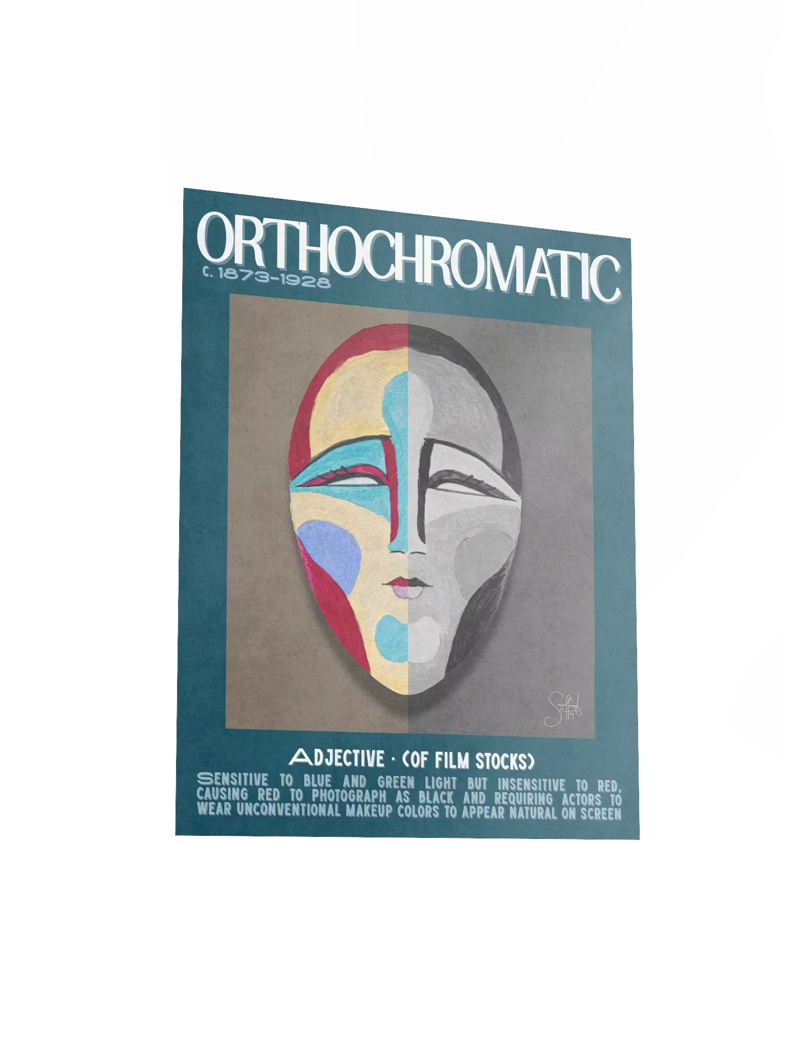ORTHOCHROMATIC Art Print - Silent Film Makeup History Poster (11×14) product image (4)