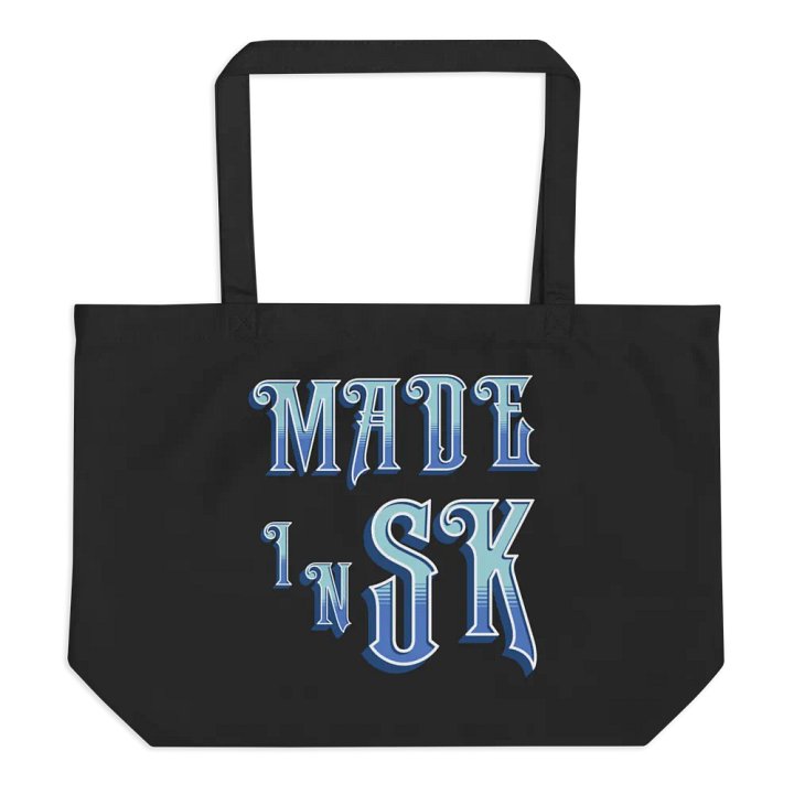 Made In SK Saskatoon Saskatchewan Statement Tote: Blue Gradient product image (1)