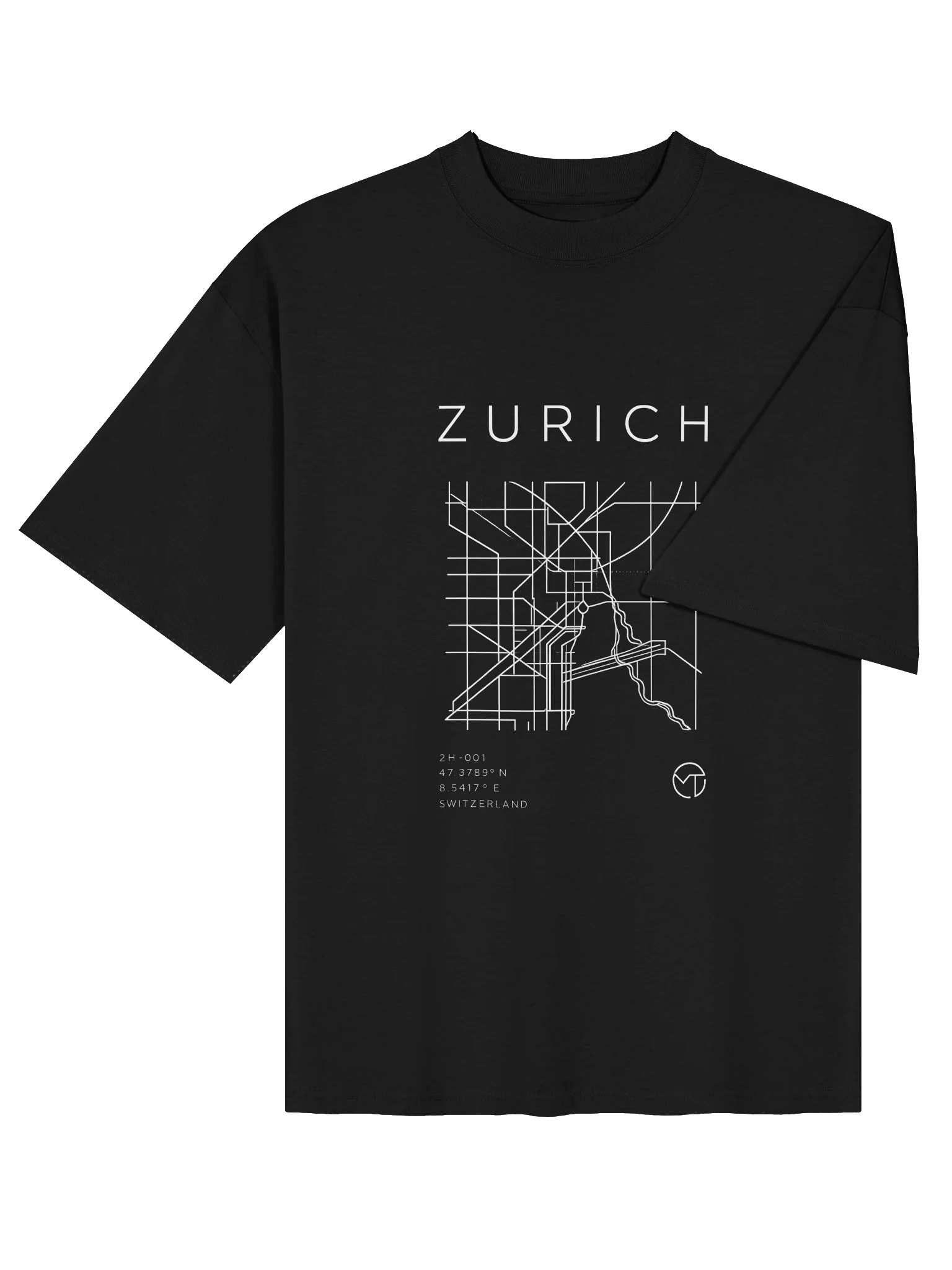 ZURICH Blueprint Tee – Swiss Minimalist Premium Graphic T-Shirt product image (8)