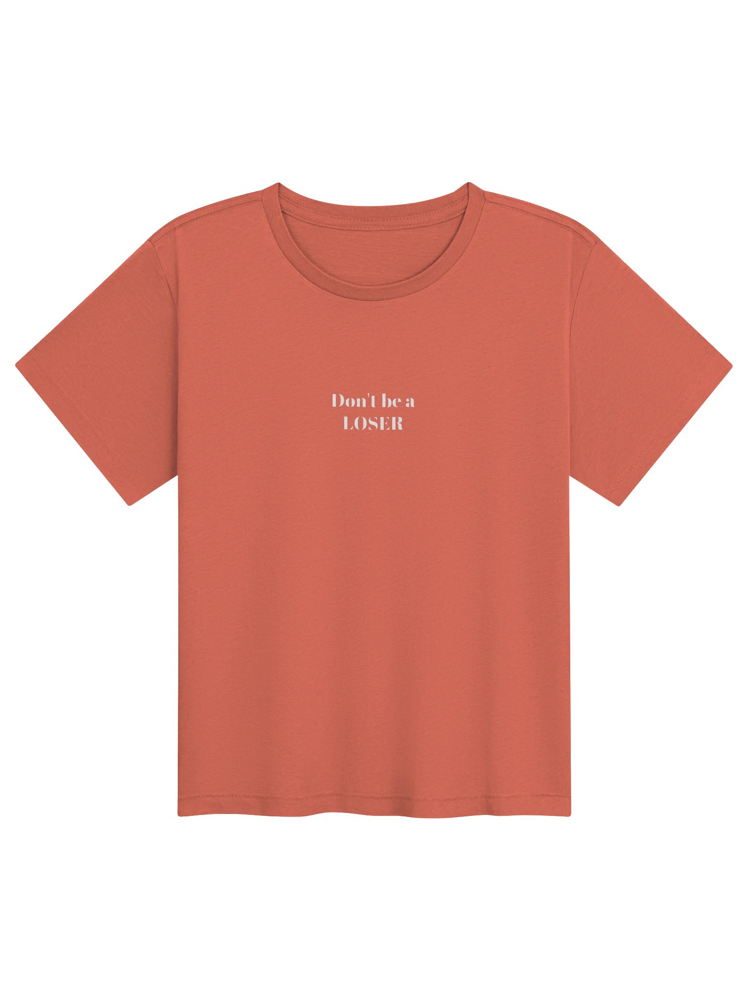 Don't be a LOSER washed Red womens high waisted T shirt product image (1)
