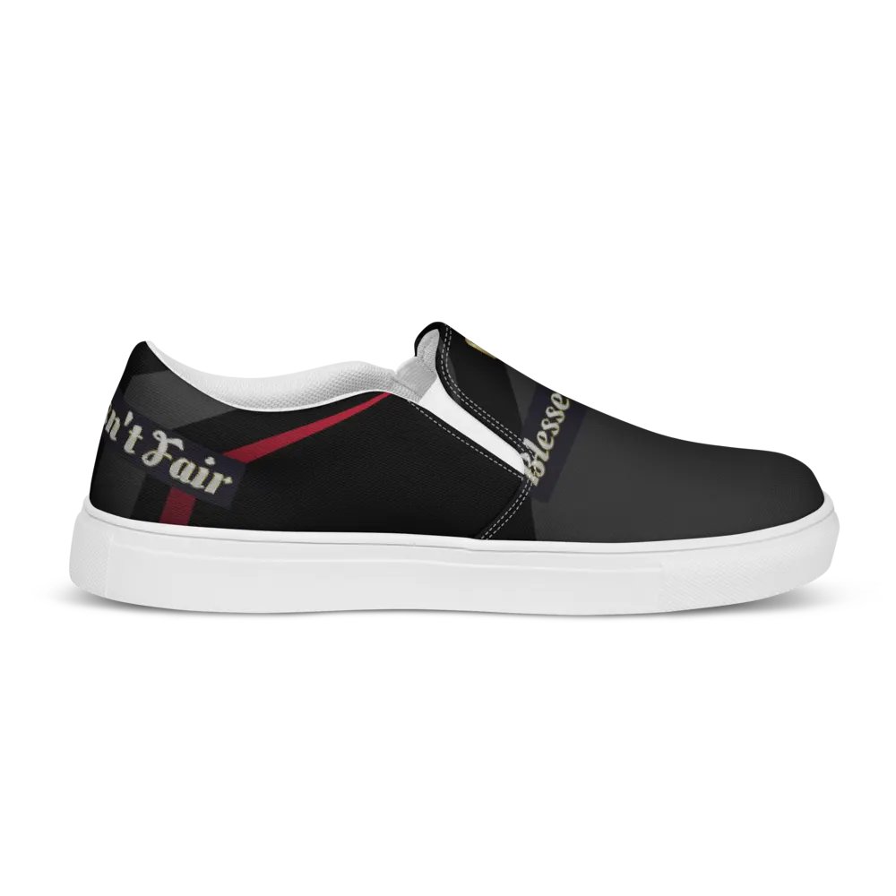 BBG Black with Red Stripe Men's Slip Ons product image (5)