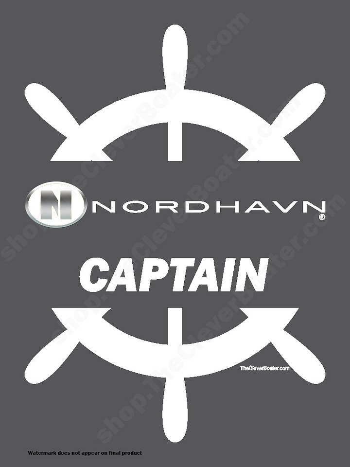 Nordhavn Captain - T-Shirt - Dark Shirt w/White Logo product image (2)